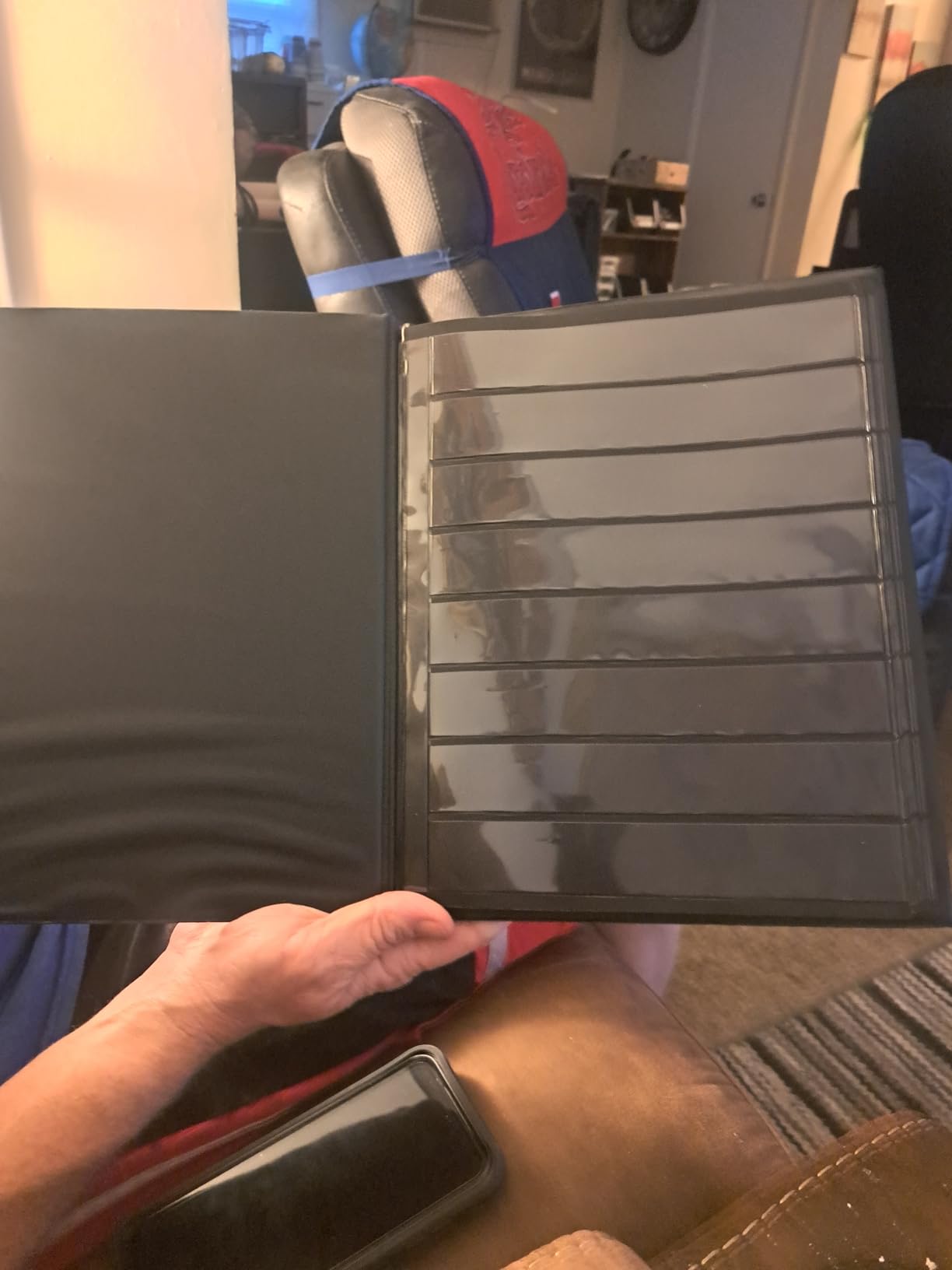 160 Pocket Stamp Album Collection 10 Sheets Double-Sided 8 Pockets/Page | Uncle Paul Stamps Collection Storage Fits Paper Money Postage Stamps Under 30mm Black Artificial Leather Cover AS0108BK customer photo 2