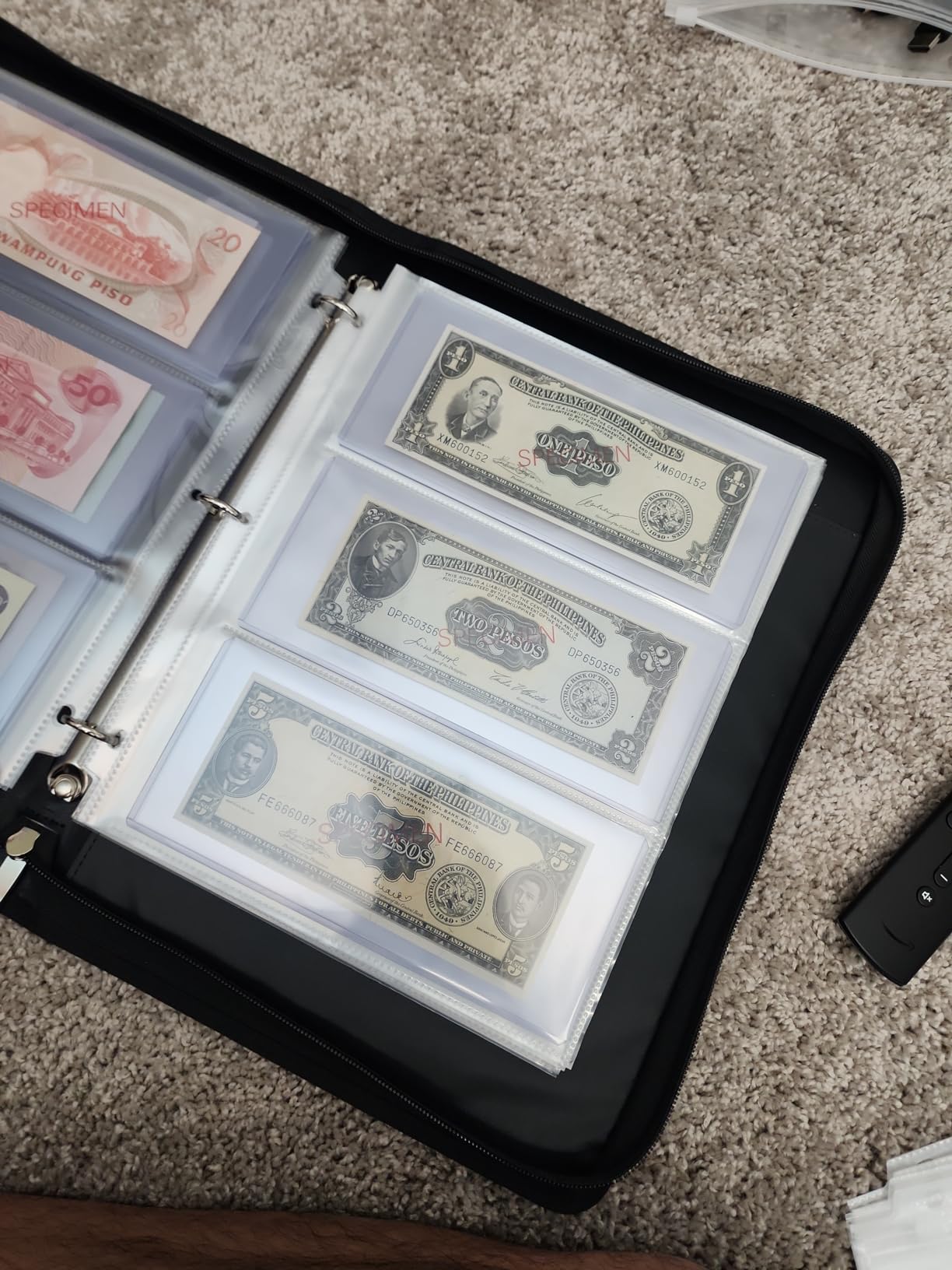 Dunwell Binder Currency Sleeves, 3-Pocket Clear Refill Pages, 50 Pack | Acid-Free Pages for Bills, Banknotes & Coupons, 3-Ring Binder Currency Collection Album customer photo 2