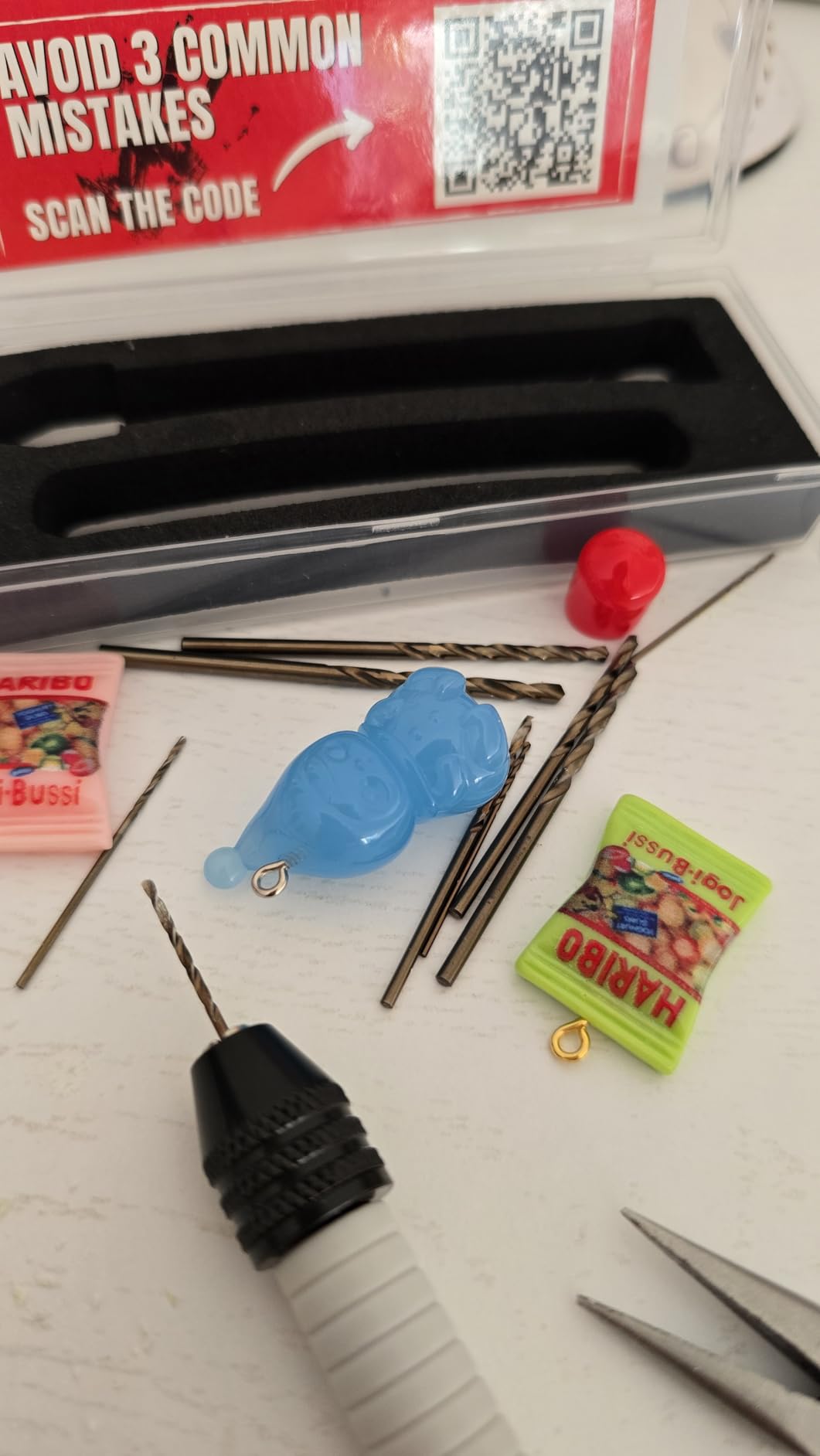 Jewelry Hand Drill Pin Vise, Micro Drill Bits Set for Resin & Crafts, Blue customer photo 2
