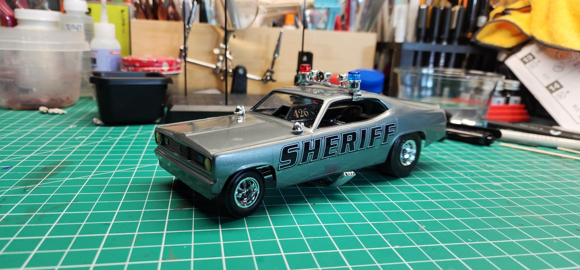Revell 14528 '70 Plymouth Duster Funny Car 1:24 Scale 100-Piece Skill Level 4 Model Car Building Kit customer photo 1
