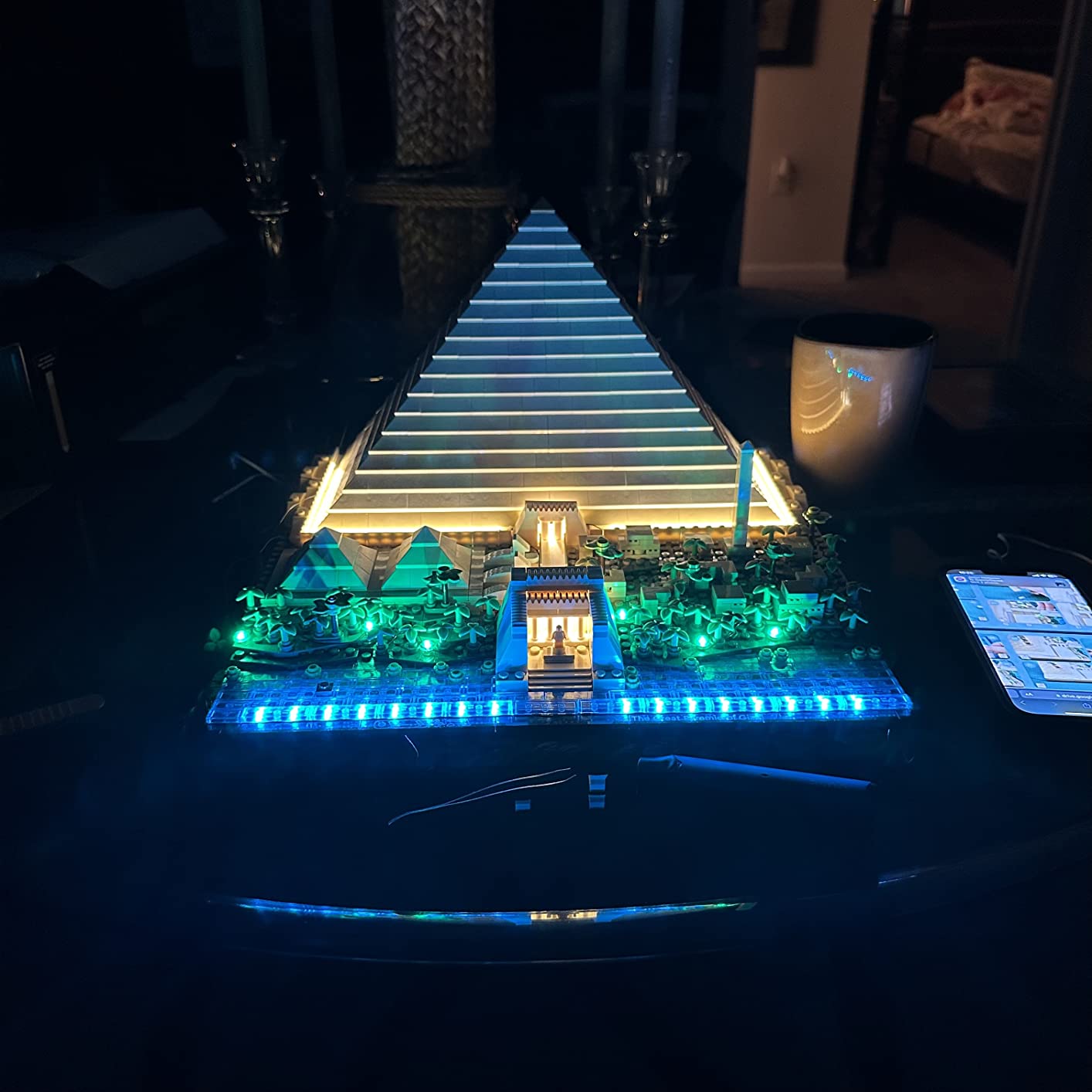 YEABRICKS LED Light Kit for Lego - Architecture Great Pyramid of Giza Building Blocks Model, LED Light Set Compatible with 21058(Lego Set NOT Included) customer photo 1