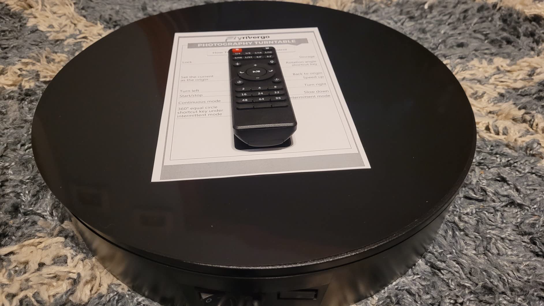 Photography Turntable 16.5inch/220lb with Remote Control | Motorized Rotating Display Stand, 360 Degree Electric Turntable for Photo or Video, 3D Scanning and Commercial Exhibition customer photo 2