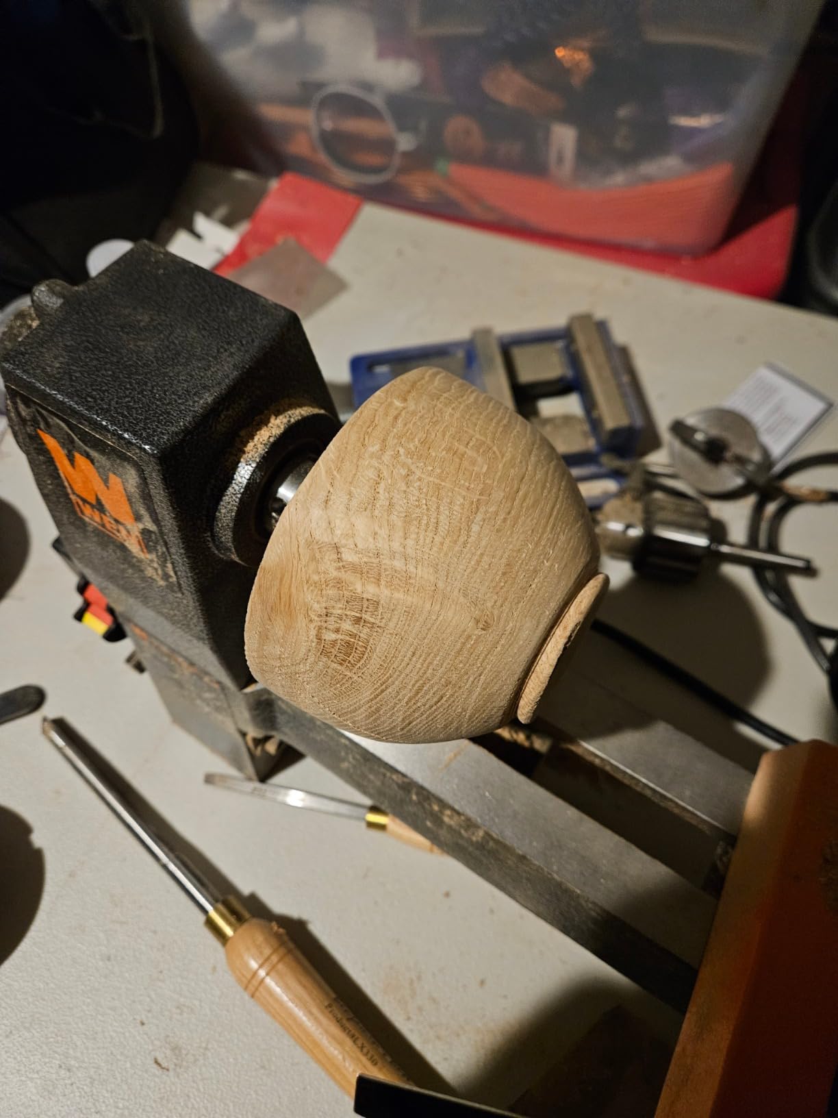 WEN Mini Benchtop Wood Lathe, 8-Inch by 13-Inch with Variable Speed (LA3421) customer photo 2