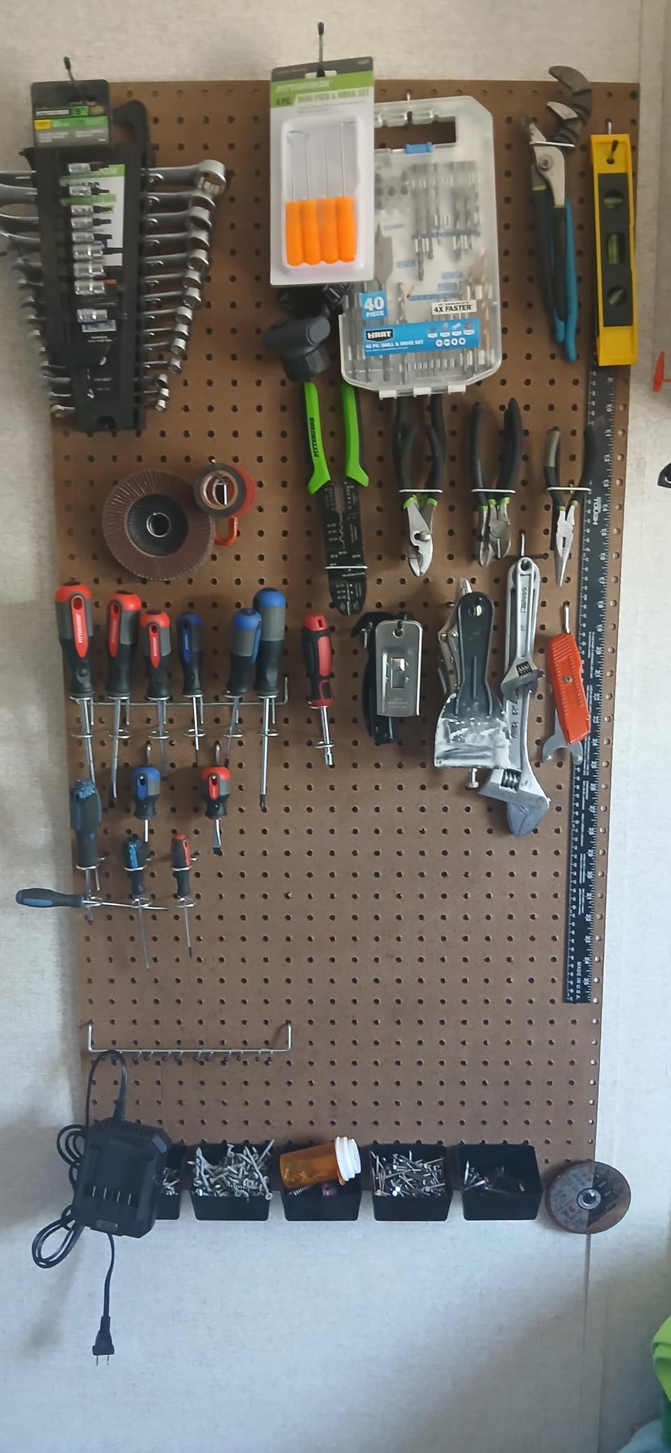 INCLY 278PCS Pegboard Accessories Organizer Kit with Peg Board Hooks & Bins | Peg Board Hooks Assortment, For Organizing Various Tools, Fit 1/8 or 1/4 inch Pegboard, For Garage Hanging & Storage Tools customer photo 2