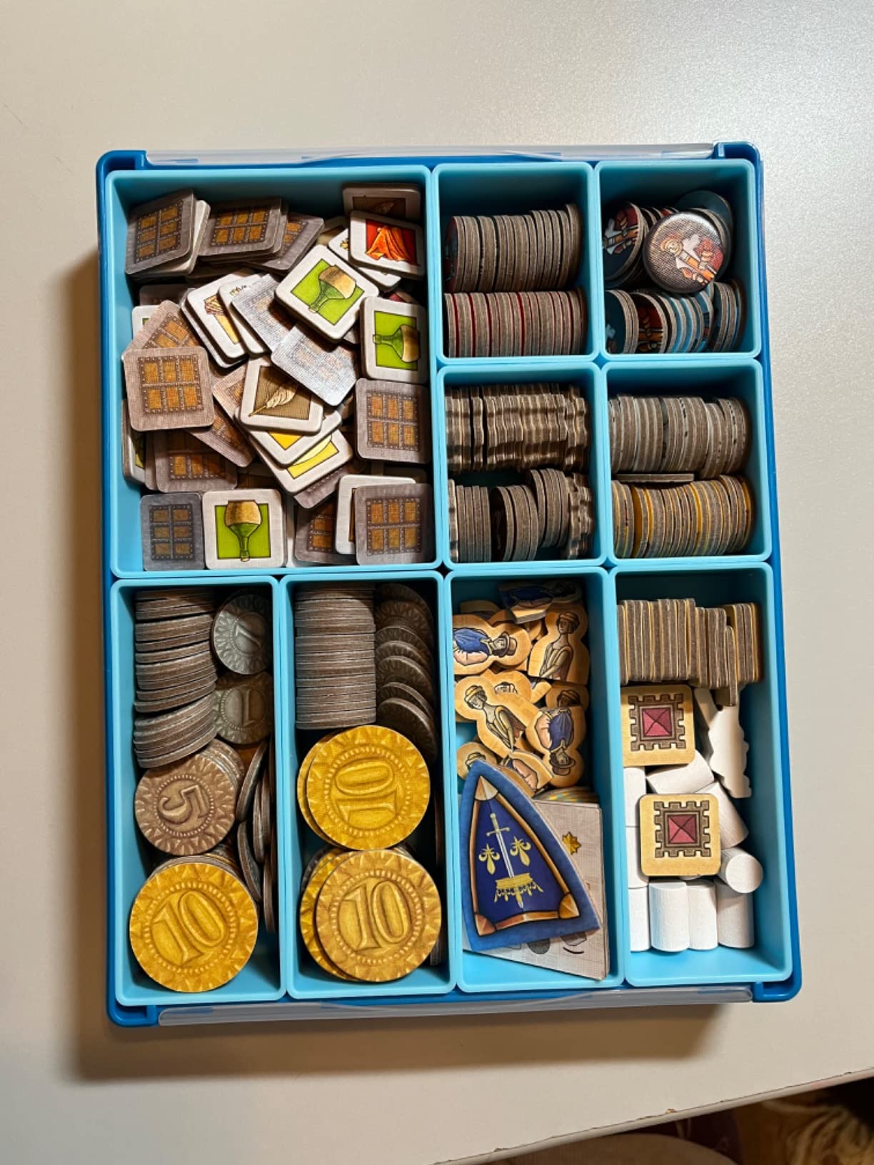Token Silo Convertible | Store & Organize Board Game Tokens | 9 Removable Trays in 3 Different Sizes | Stackable | Convenient Space-Saving Design | Lime Green Color | Made by Gamegenic (GGS22004ML) customer photo 1