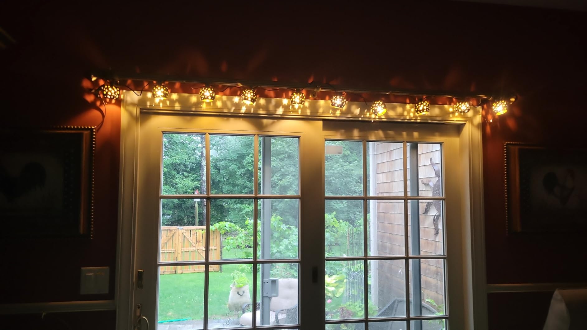 Vigdur Lantern String Lights, 10 G40 Bulbs Star String Lights, 11FT | Plastic Lamp Shades, IP44 Waterproof, 10 Strands Connectable, Plug-In, Indoor Outdoor String Lights For Patio Party Christmas customer photo 1