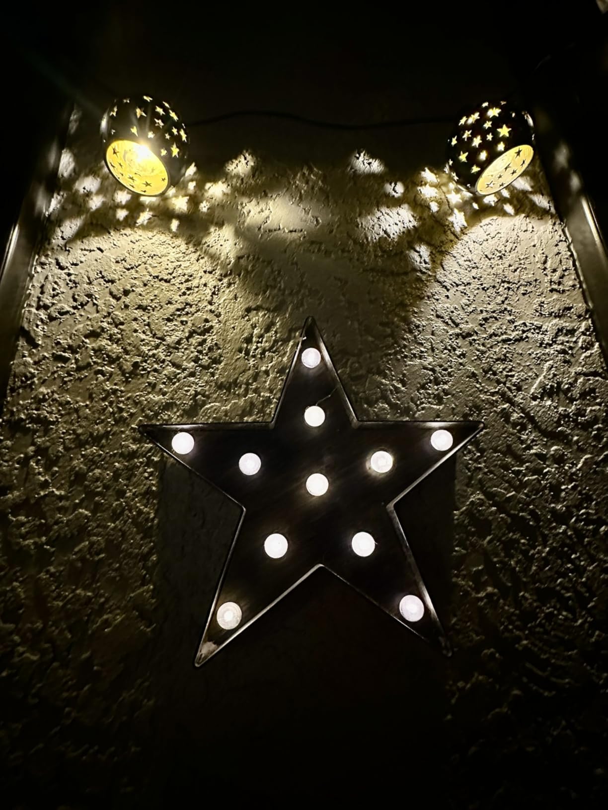 Vigdur Lantern String Lights, 10 G40 Bulbs Star String Lights, 11FT | Plastic Lamp Shades, IP44 Waterproof, 10 Strands Connectable, Plug-In, Indoor Outdoor String Lights For Patio Party Christmas customer photo 2