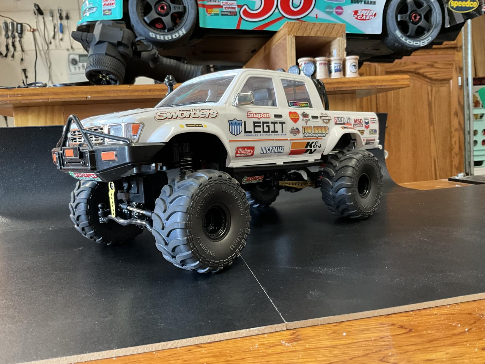 INJORA 70 * 38mm Monster Truck Wheel Tires for 1/18 1/24 RC Crawler (Black) customer photo 1