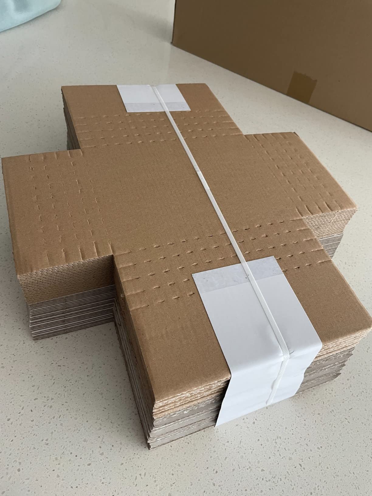 40 Pack Small Shipping Boxes 8x6x4 Inches | White Corrugated Cardboard, Box for Packaging Small Business Mailing Storage Moving, Easy Assemble customer photo 1