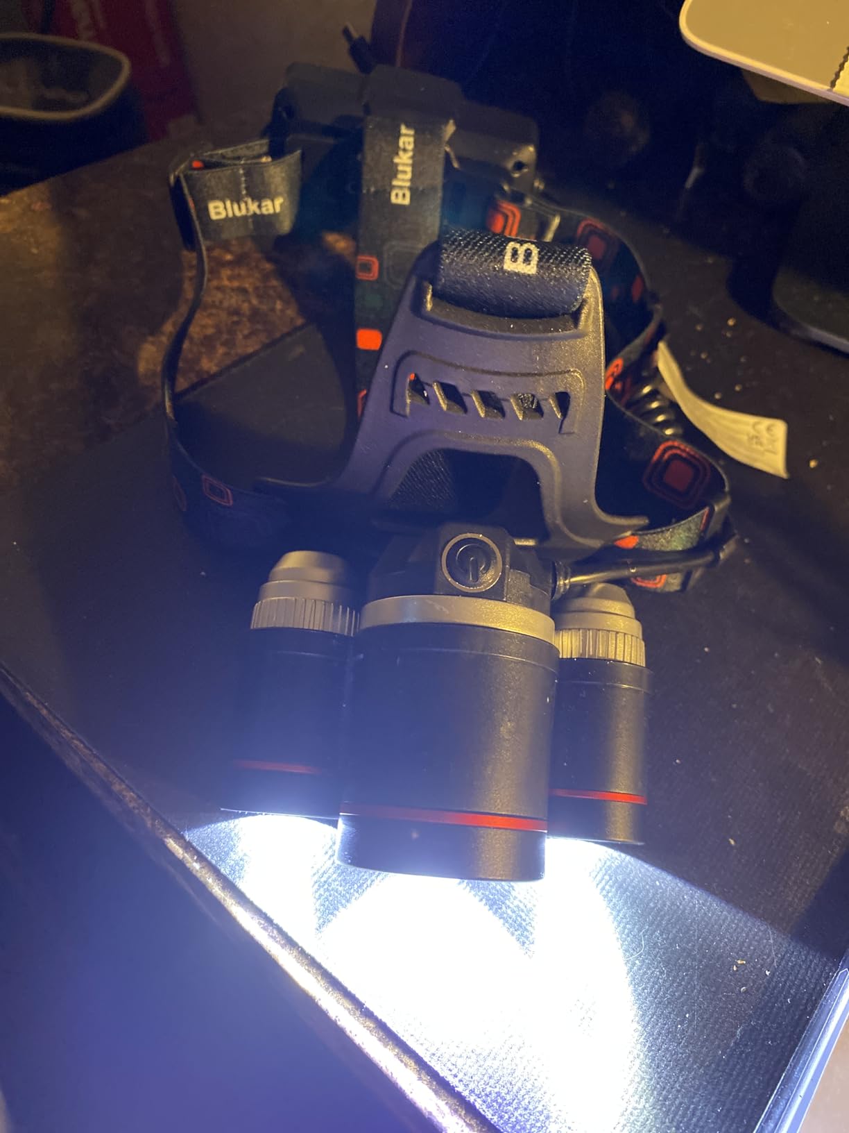 Blukar LED Headlamp Rechargeable,Ultra Bright Headlight with 3 Lights customer photo 1