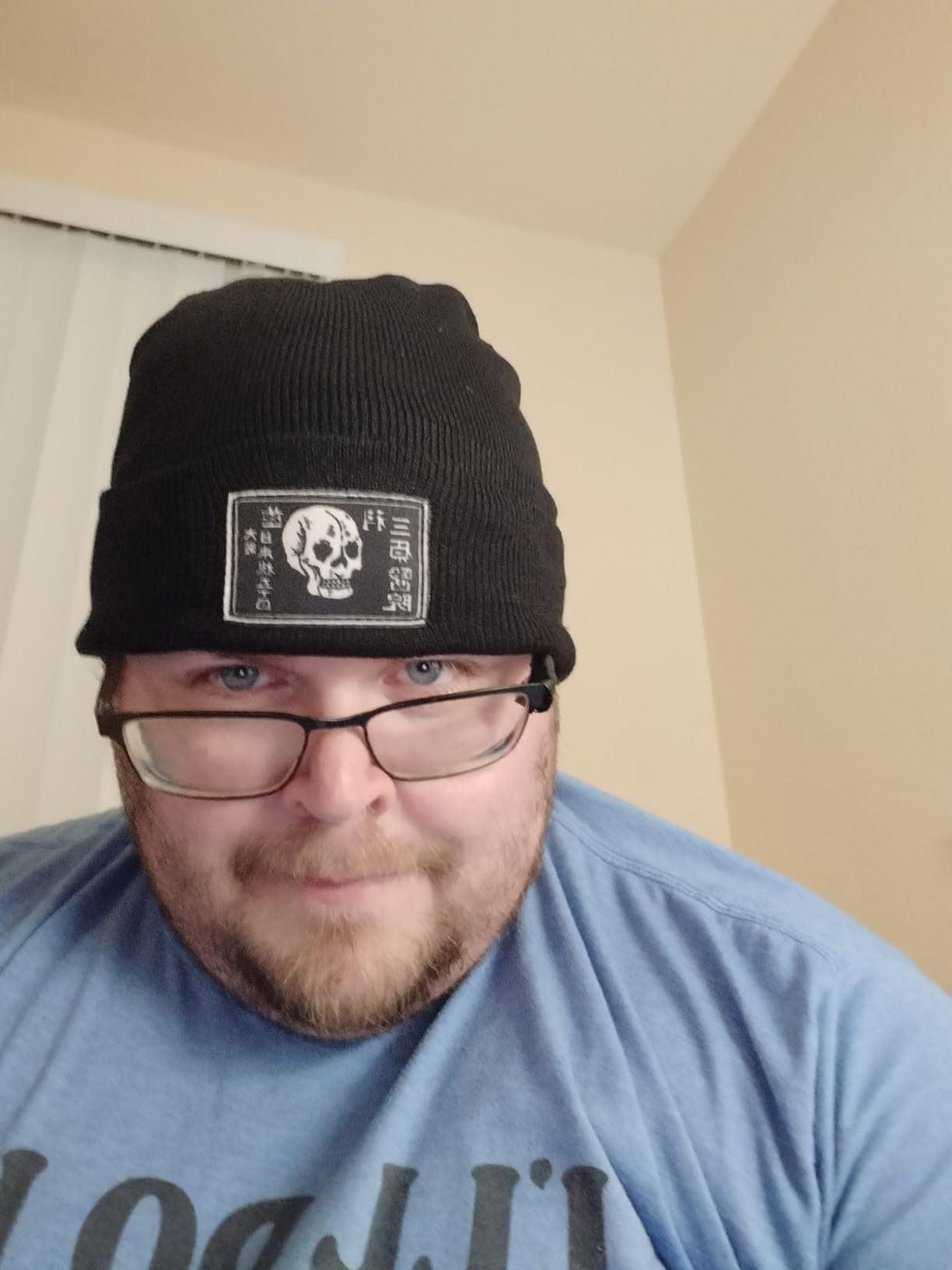 Cool Graphic Beanie for Men and Women - Black customer photo 1