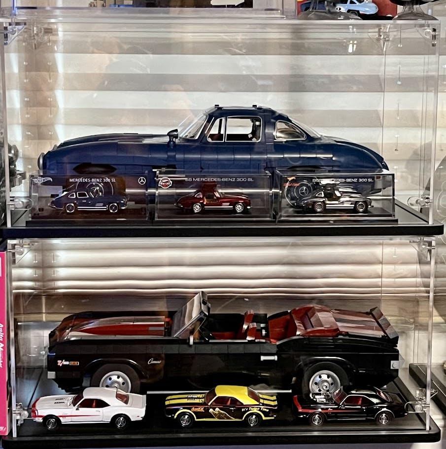 Acrylic Display Case for Lego Model Cars - Interior 24x2x8 inches | 3MM Thick, Solid Wooden Base, Fit for 42143 42115 42083 42096 42056 76139, Dustproof Clear Display Box Showcase customer photo 1