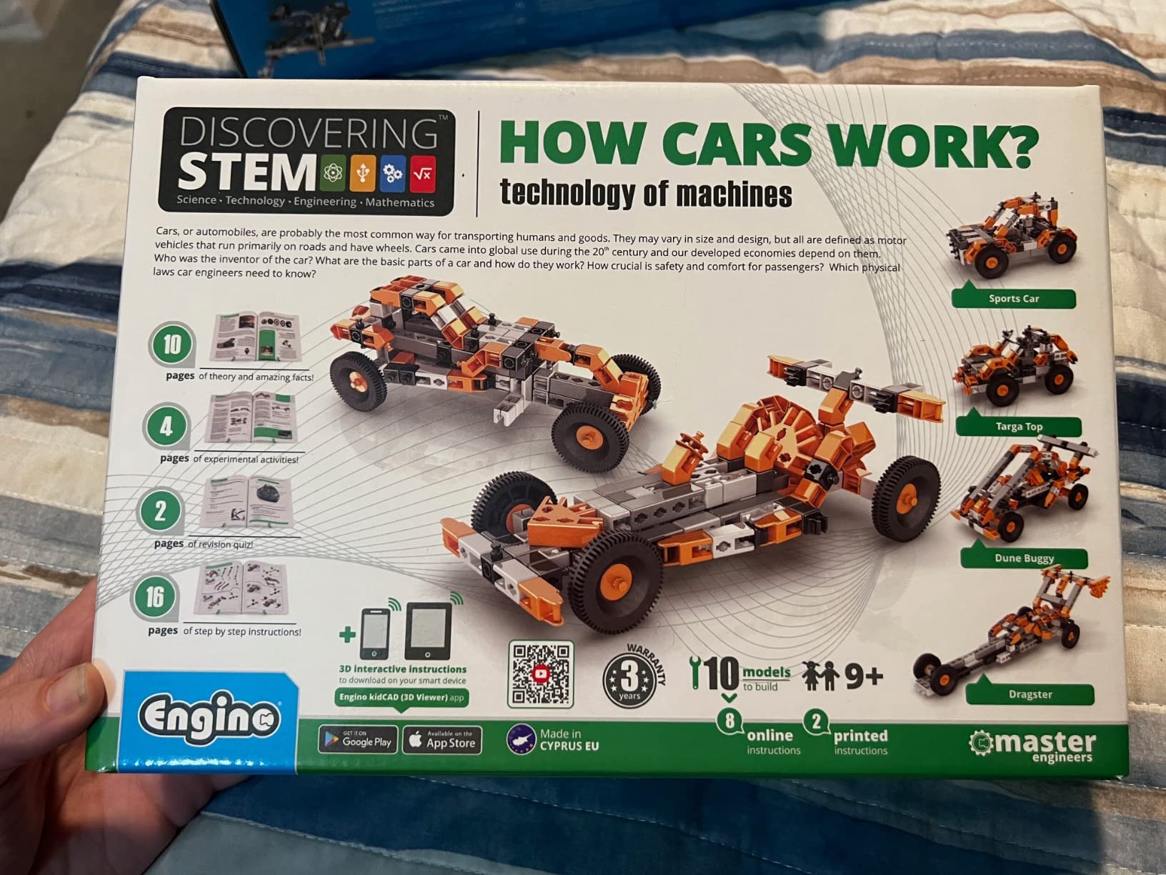 Engino Discovering STEM How Cars Work: Technology of Machines - 10 Model Toy Vehicle Brick Building Set, Snap-Fit Construction, Experiment, Kids 9+ customer photo 1