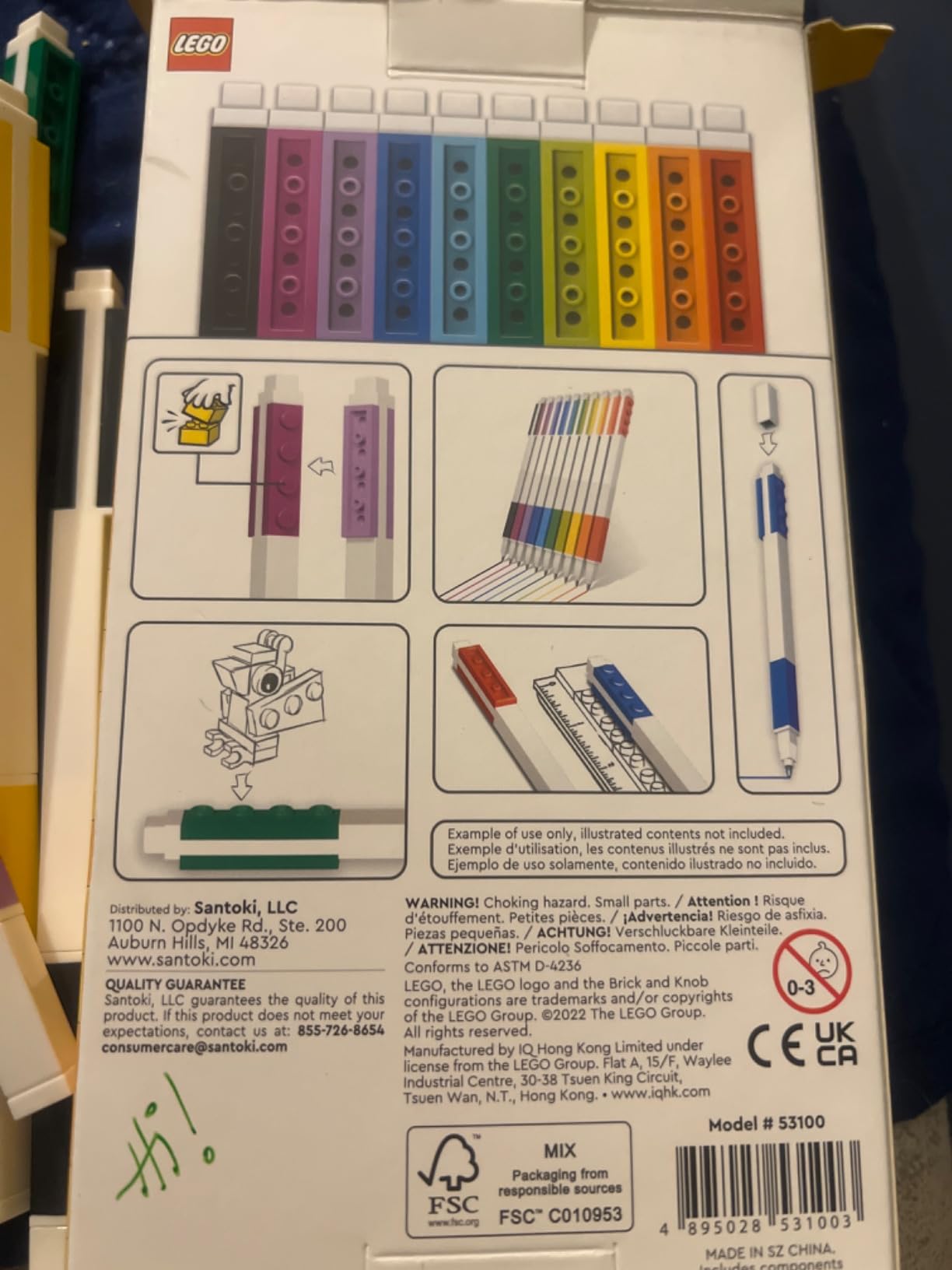 LEGO Stationery 10 Pack Gel Pens (53100) | .7mm Medium Point, Back to School, Refillable customer photo 1