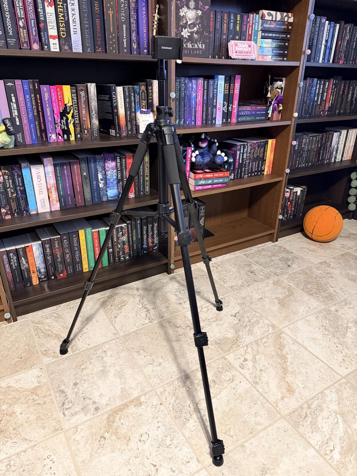 Elitehood iPhone Tripod for Overhead Video Recording | Heavy Duty & Ultra-Stable Phone Tripod, 25in Horizontal Long Extendable Boom, 360 Degree Rotation iPhone Tripod Stand with Remote customer photo 2