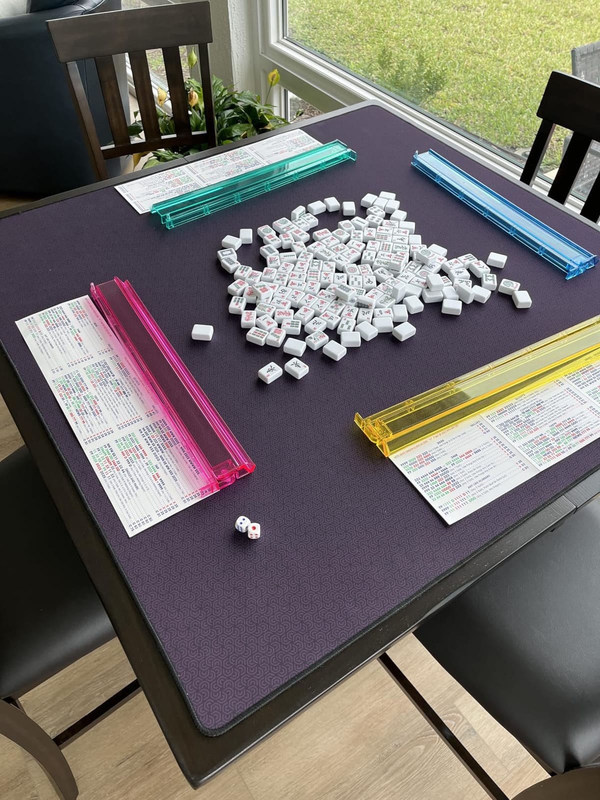 Board Game Mat 36 x 48 Inches, Table Cover for Mahjong, Poker, Playing Cards, Tile Games, Dominoes, and RPG - Neoprene Gaming Playmat (Black, 36 x 48 Inches) customer photo 1