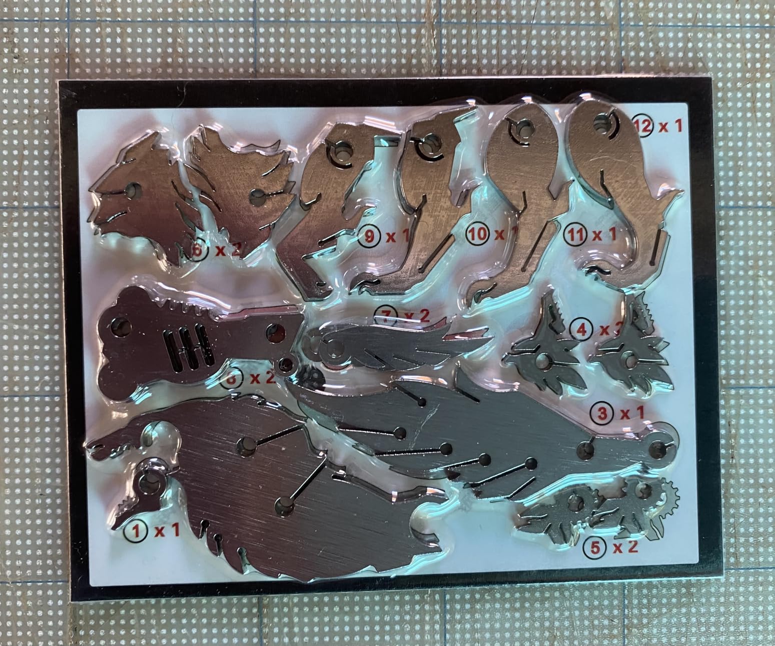 FILASLFT Metal Puzzles for Adults, Mechanical Wolf 3D Metal Puzzle | Animal 3D Puzzles for Adults, DIY 3D Puzzles for Adults Brain Teasers, Simple Metal model kits Ideal for Gifts and Decorations customer photo 1