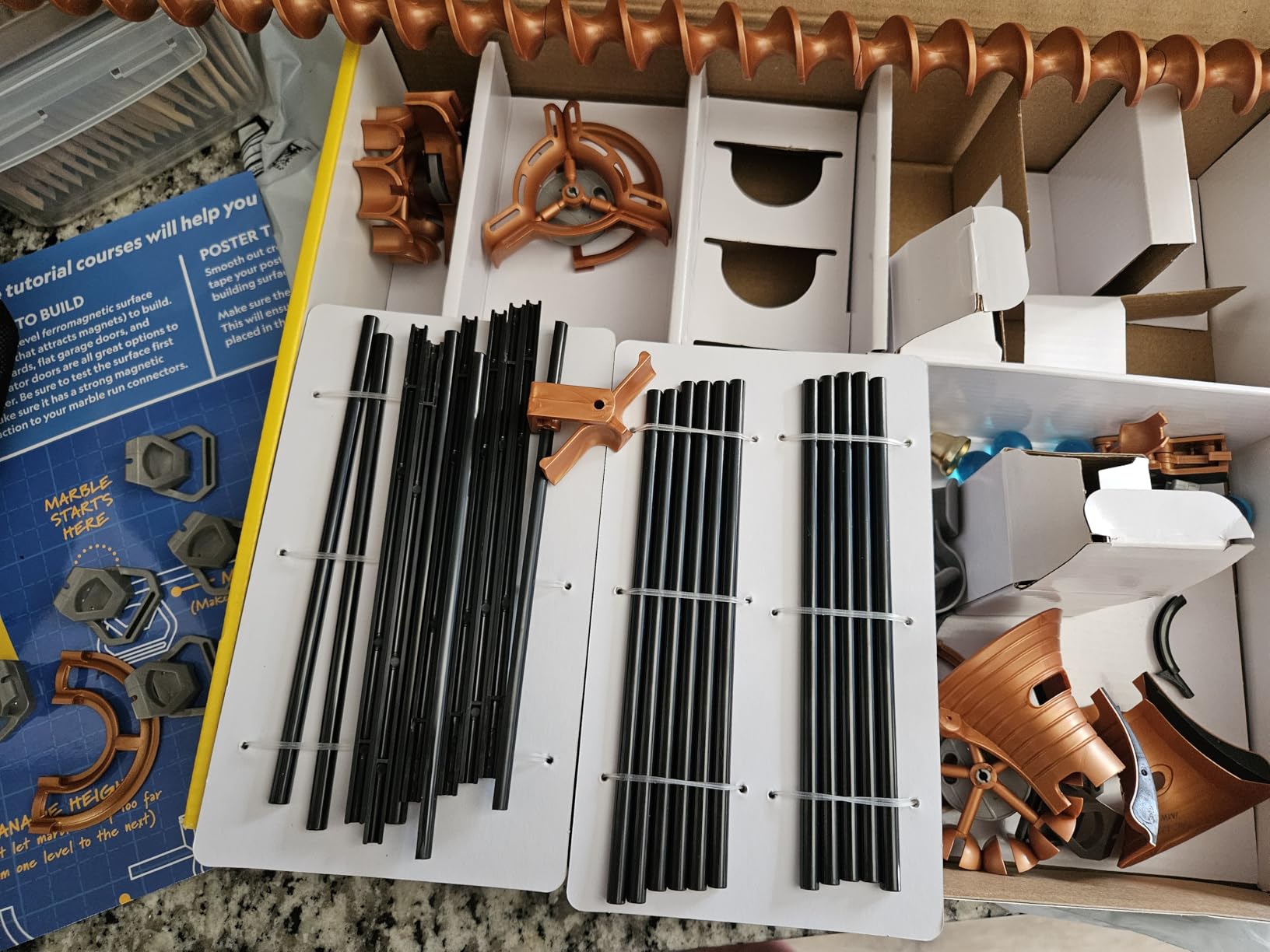 National Geographic Magnetic Marble Run 150-Piece Building Set for Kids | Magnetic Track, Trick Pieces, Marbles, Marble Maze, Engineering Toy, Creative Construction, STEM Project for Kids and Adults customer photo 1