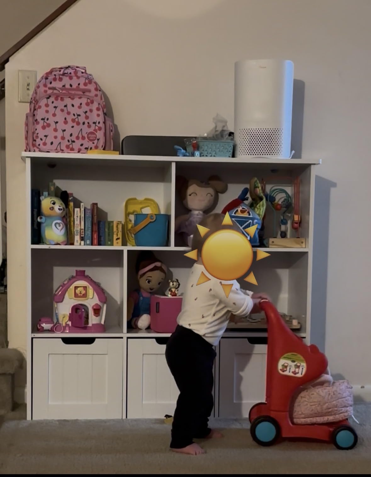 FOTOSOK Toy Storage Organizer with Movable Drawers, Toy Organizer for Kids | Toy Organizer with Hidden Wheels, Toy Storage and Stuffed Animal Storage for Playroom, Cube Storage Organizer, White customer photo 1