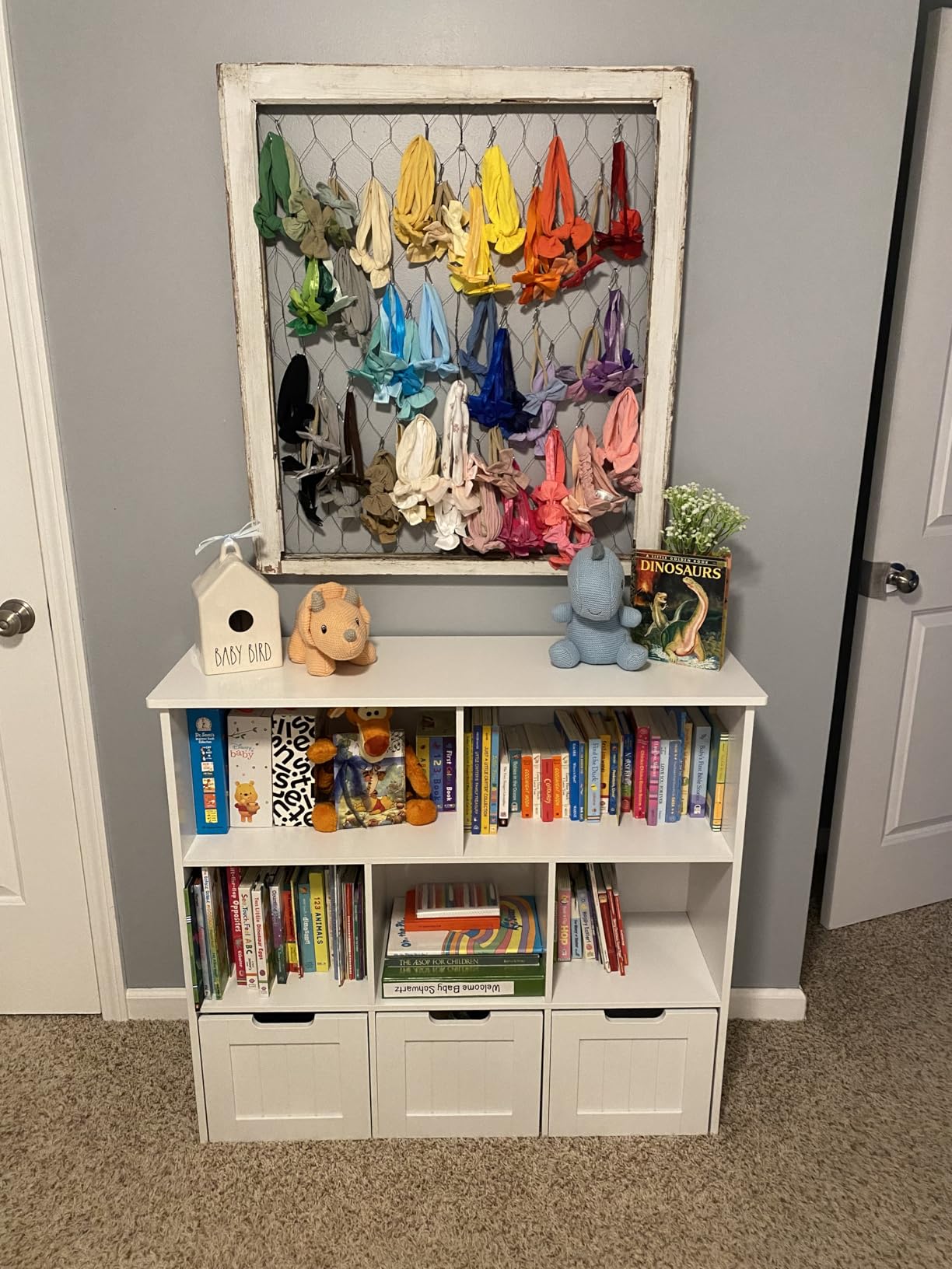 FOTOSOK Toy Storage Organizer with Movable Drawers, Toy Organizer for Kids | Toy Organizer with Hidden Wheels, Toy Storage and Stuffed Animal Storage for Playroom, Cube Storage Organizer, White customer photo 2