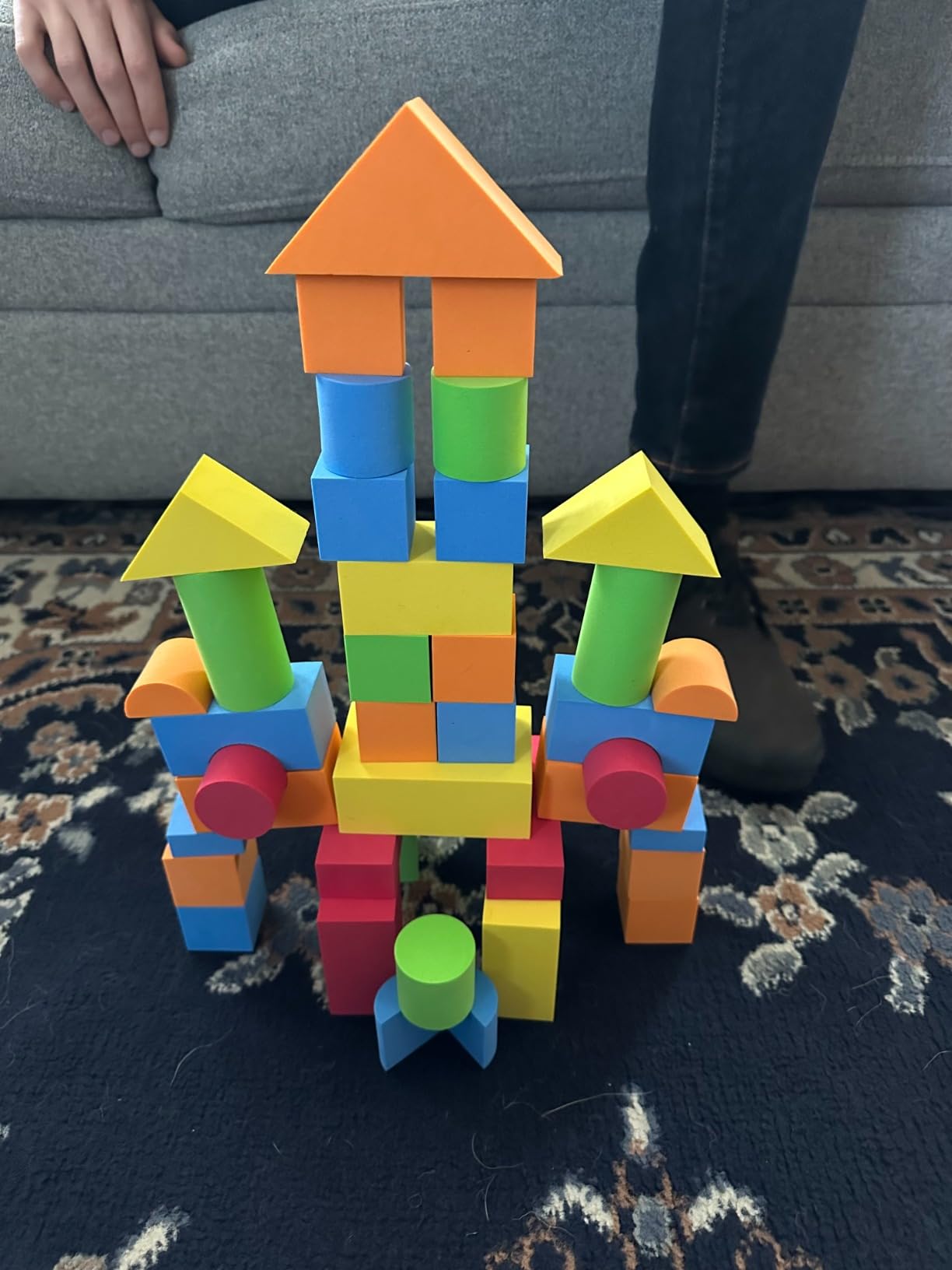 Pairez Toys Foam Building Blocks for Toddlers 2-4, 41PCS EVA Soft Blocks | Baby Bath Foam Toy Set, Stacking Blocks, Early Learning Construction Toys & Gifts for Kids, Boys & Girls 18+ Months customer photo 2