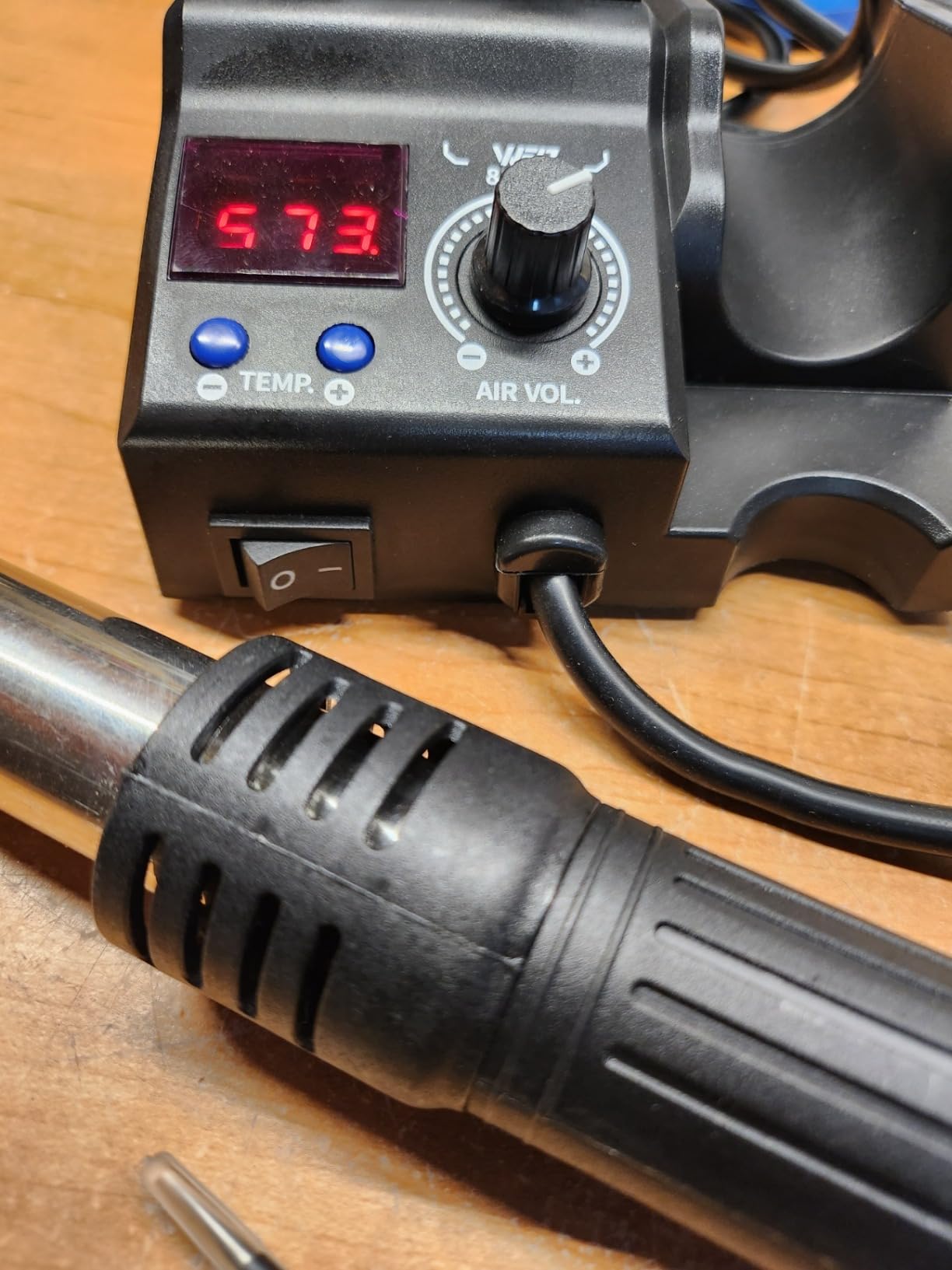 WEP 8858-V Hot Air Rework Station Kit with Compact Size, Integrated Nozzle Holder, 3 Nozzles, 2 Tweezers, Adjustable Temperature & Air Volume, PID Program, °C/°F Conversion and More customer photo 2