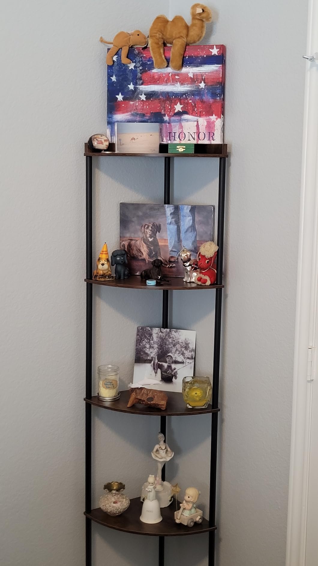 SUNMORY 5 Tier Corner Shelf Stand, Industrial 65