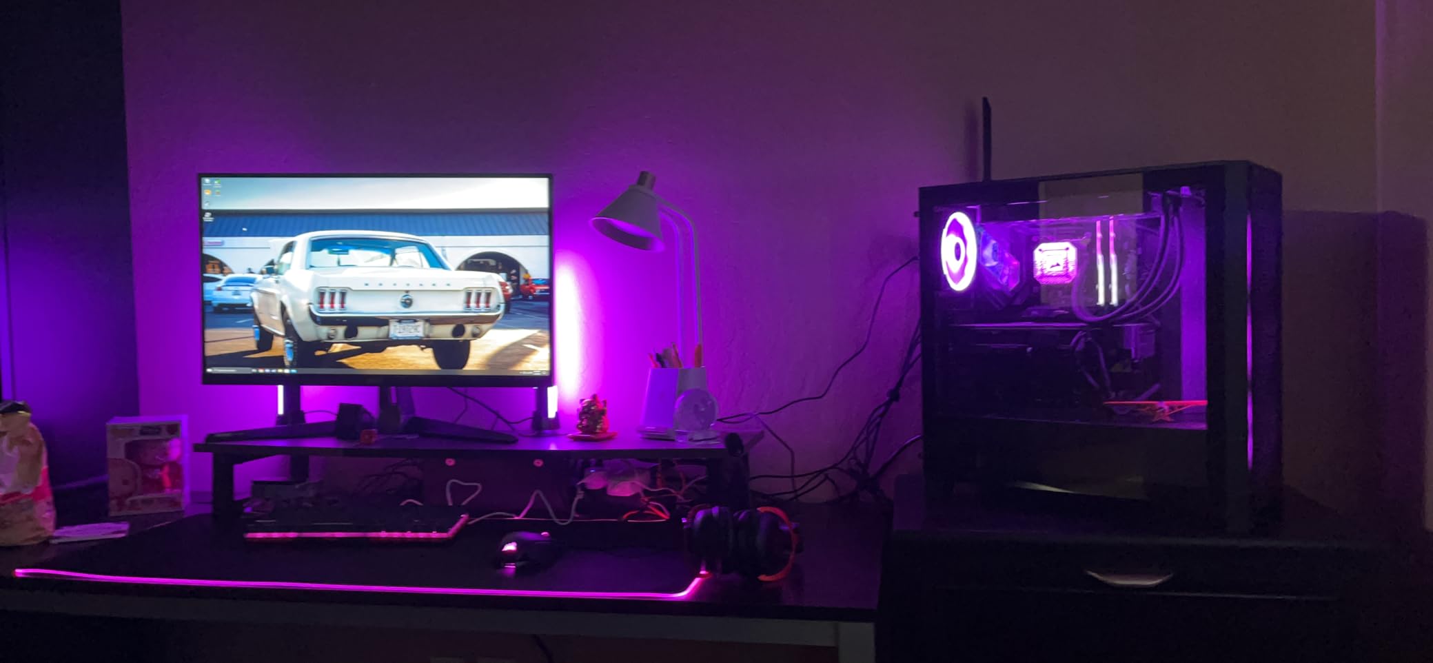RGB Light Bar Music Sync RGB IC LED Lights Bars USB Powered Remote Control | velted Ambient Lighting Bar, Color Changing Gaming TV Backlight, 8 Dynamic Modes for PC Room Monitor Desk customer photo 1