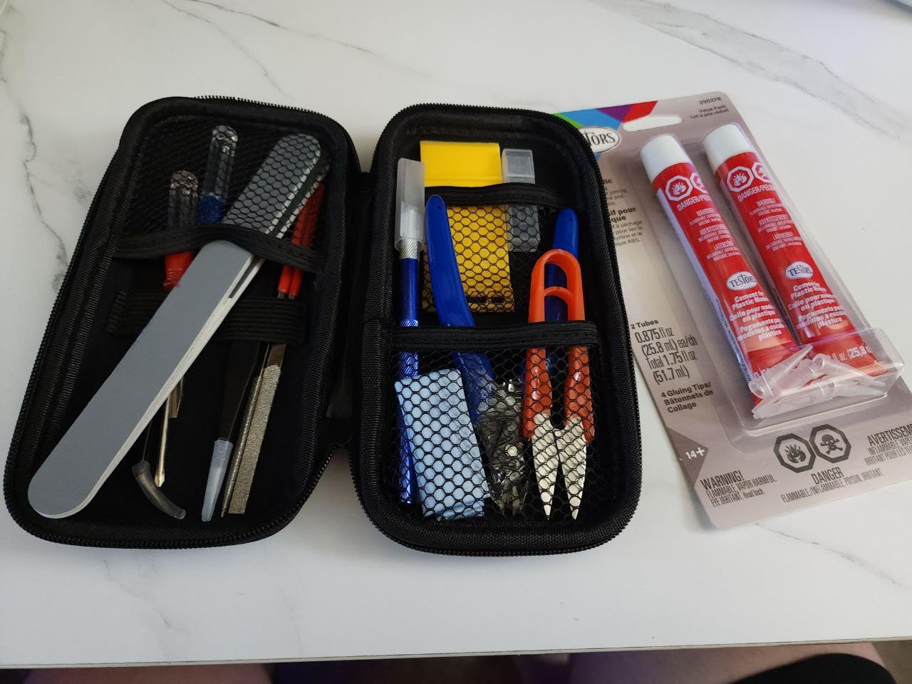 Testors Cement Glue for Plastic - Pixiss Model Tool Kit - Compatable Tools for Gundam Model Kit Crafts - Beginner Model Assemble Building Kit customer photo 1
