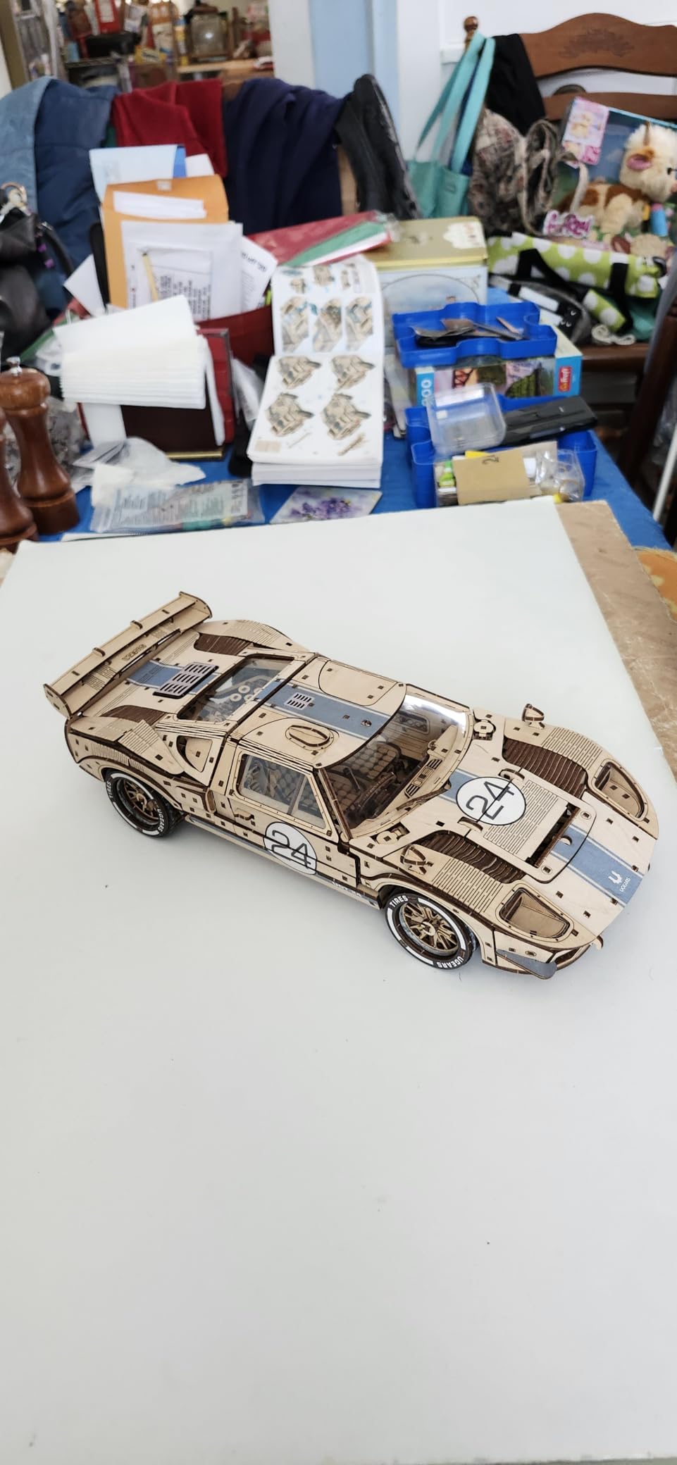 UGEARS Winged Sports Coupe Model Car Kit - 3D Wooden Puzzle for Adults - Model Kit for Adults to Build - DIY Wooden Car with Authentic Gull-Wing Design, 3D Puzzle customer photo 1