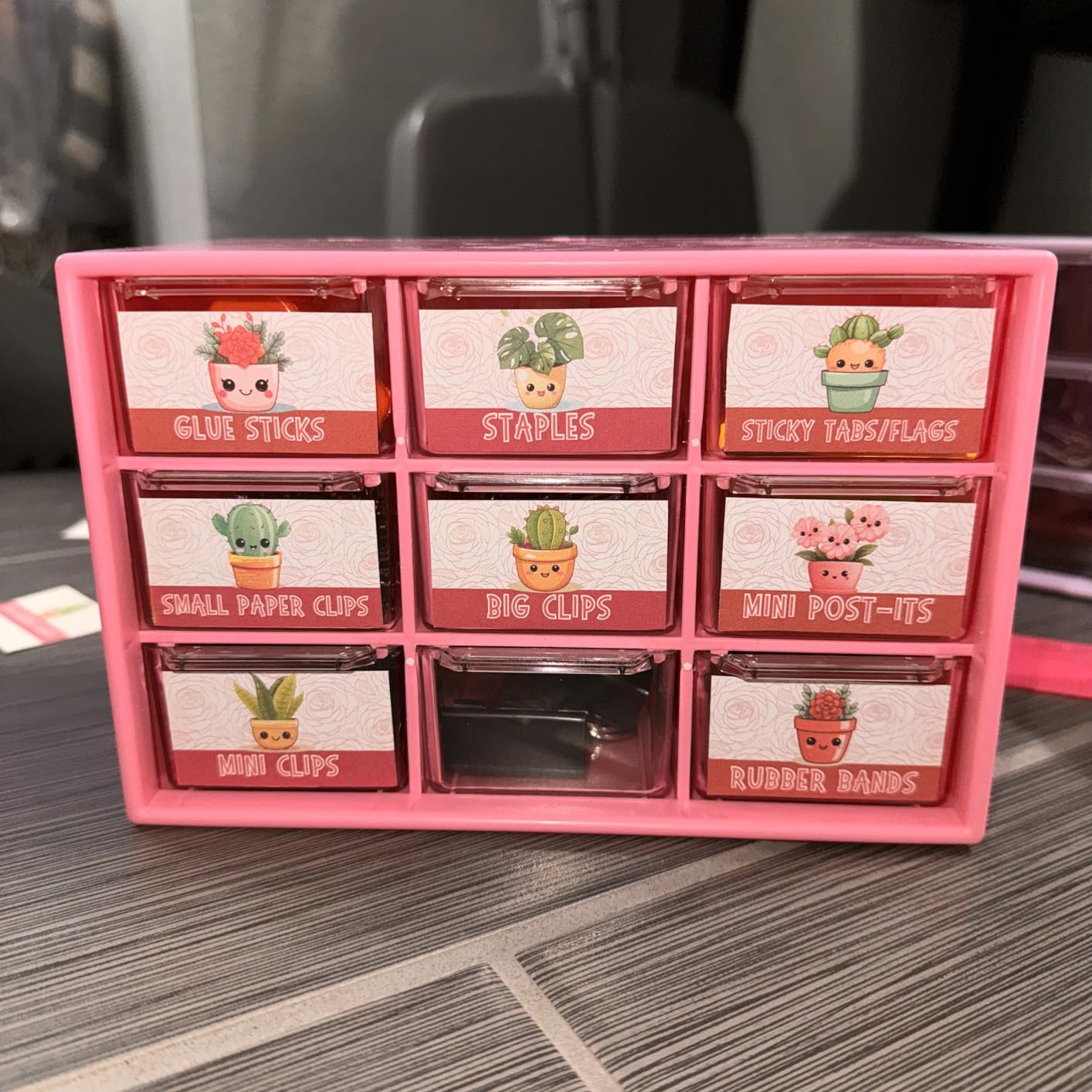 Amyhill 6 Pcs Mini Drawer Organizer Small Organizer with 9 Drawers Plastic Desktop Craft Storage Box for Office Home Room Jewelry Cosmetics Collection(Multicolored) customer photo 1