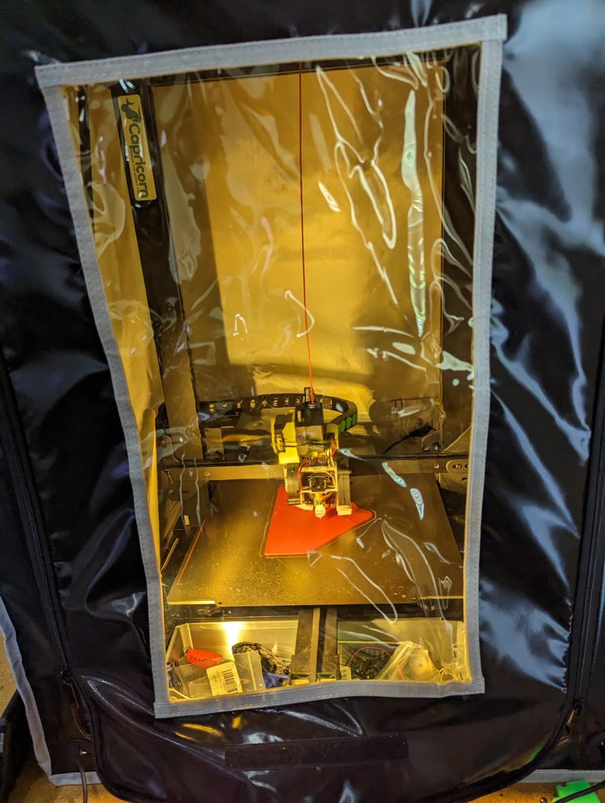 Resin 3D Printer Enclosure with Ventilation, 3D Printer Vented Enclosure Tent Cover Eliminate Odors Dustproof Isolate Noise, Compatible with Most Resin LCD UV 3D Printers customer photo 2
