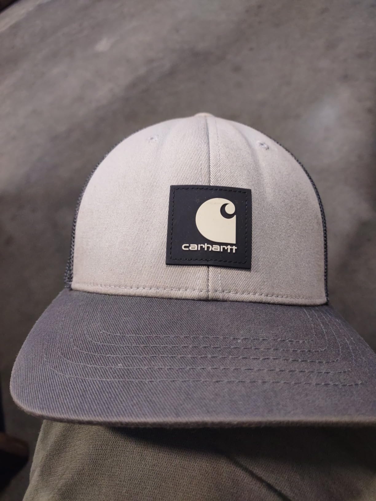 Carhartt Men's Rugged Flex Twill Mesh-Back Logo Patch Cap customer photo 2
