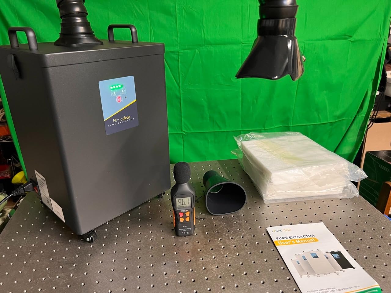 FumeClear FC-2002 Laser Fume Extractor with H13 Filtration for Fume Removal | For F/S/P/D/M Series 0-40W Laser Engraver & Cutter, 3D Printer, Welding, 153CFM, 12 Filters for Fumes, Dust & Other VOCs customer photo 2