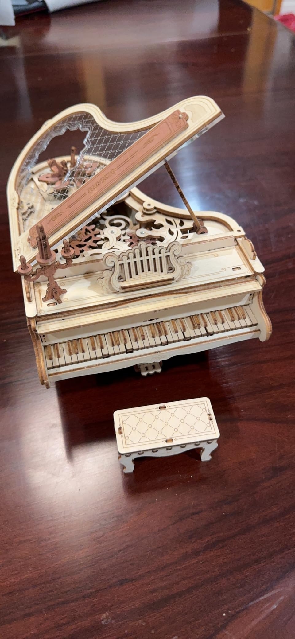 ROKR 3D Wooden Puzzles for Adults 223pcs Piano Model Kit 1:20 Scale Building Puzzles Wooden Music Box Unique Gift for Men Women Hobbies for Birthday Christmas customer photo 1