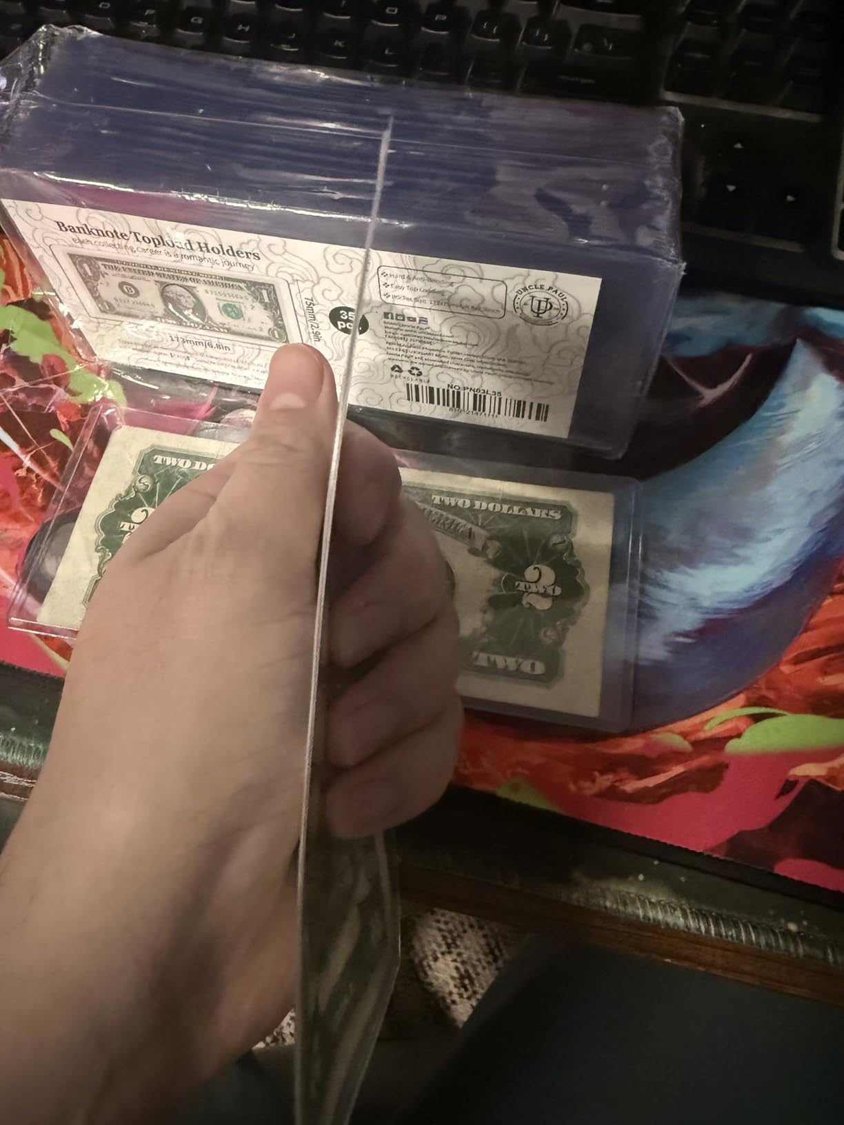 35PCS Banknote Holders Top-Load Currency Money Sleeves for Bills | Uncle Paul Currency for Paper Money 167x70mm Acid-Free PVC, Clear Display customer photo 2