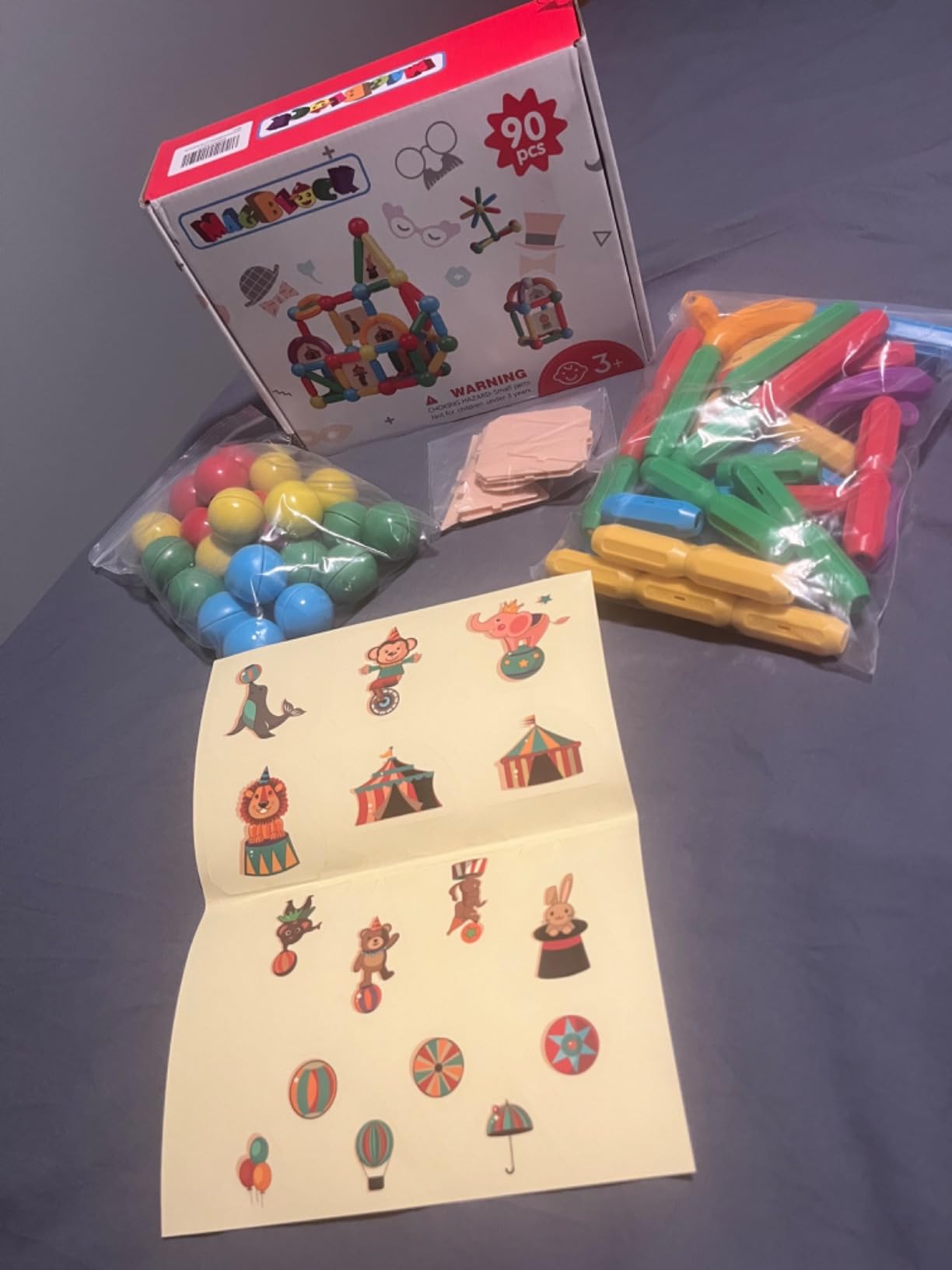 MAGBLOCK 90PCS Magnetic Building Blocks Set Magnet Sticks Balls for Kids 3+ | 3D Building Blocks Gift, Montessori Sensory STEM Toys for Preschool, Boys and Girls customer photo 2