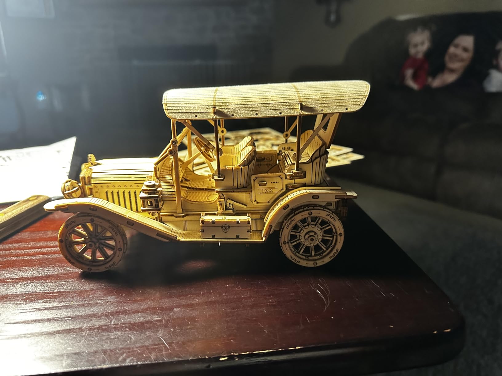ROKR 3D Wooden Puzzle Model Car Kits to Build for Adults, 1:15 Scale Vintage Car Model Building Kit 298pcs Wood Craft Hobby Gift for Teens Men Women Christmas customer photo 1