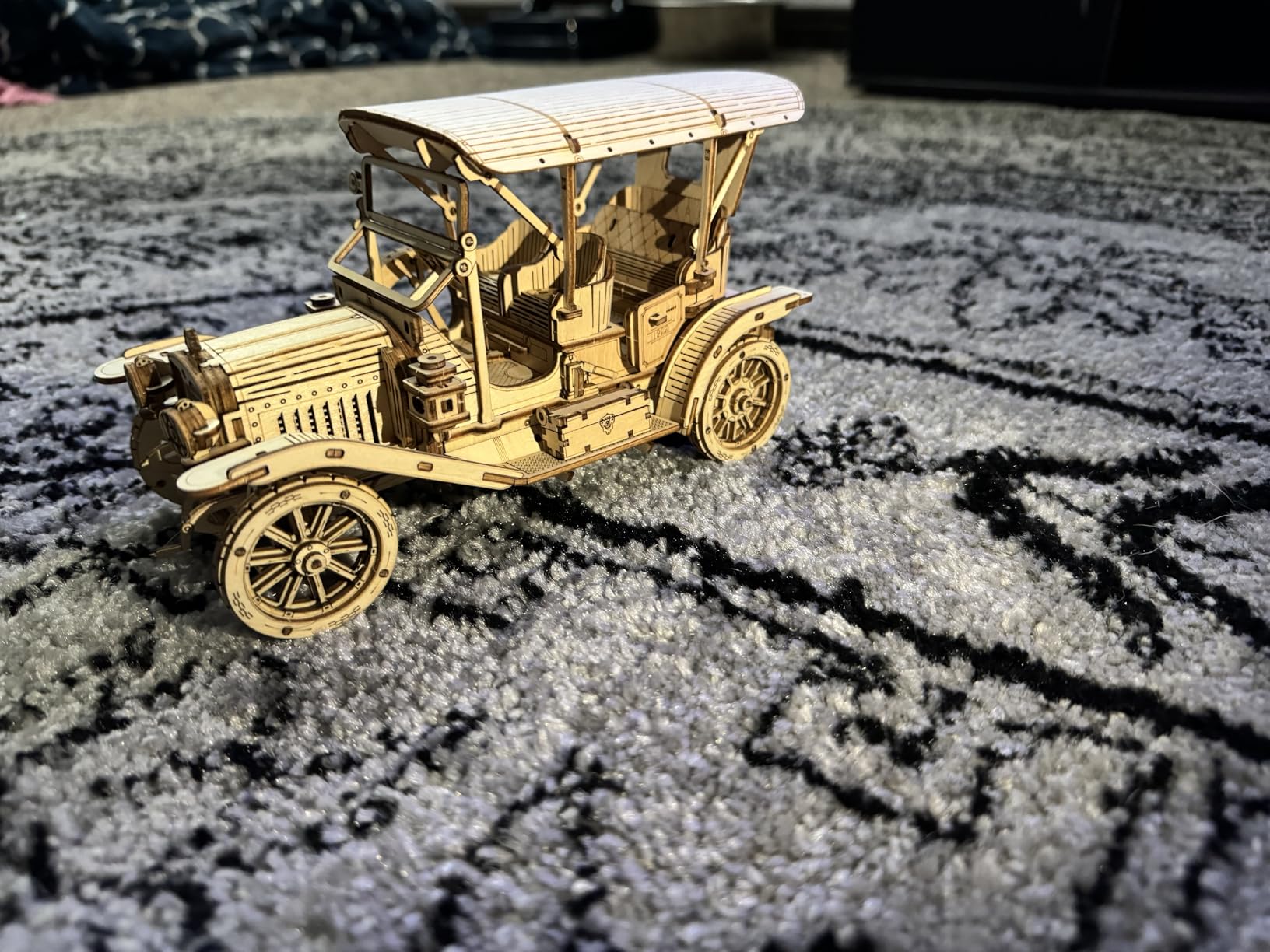 ROKR 3D Wooden Puzzle Model Car Kits to Build for Adults, 1:15 Scale Vintage Car Model Building Kit 298pcs Wood Craft Hobby Gift for Teens Men Women Christmas customer photo 2