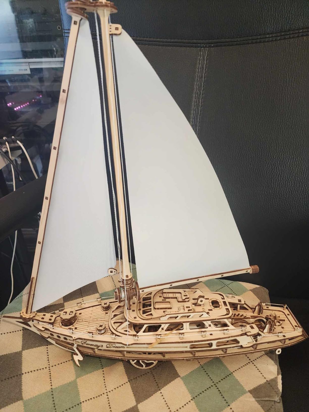 UGEARS Serenity's Dream Model Yacht 3D Wooden Puzzles for Adults, Wooden Models for Adults to Build - DIY Kit, Brain Teaser, Building Unique Puzzle, Gift for Engineers, Hobby Craft, Miniature Model customer photo 2
