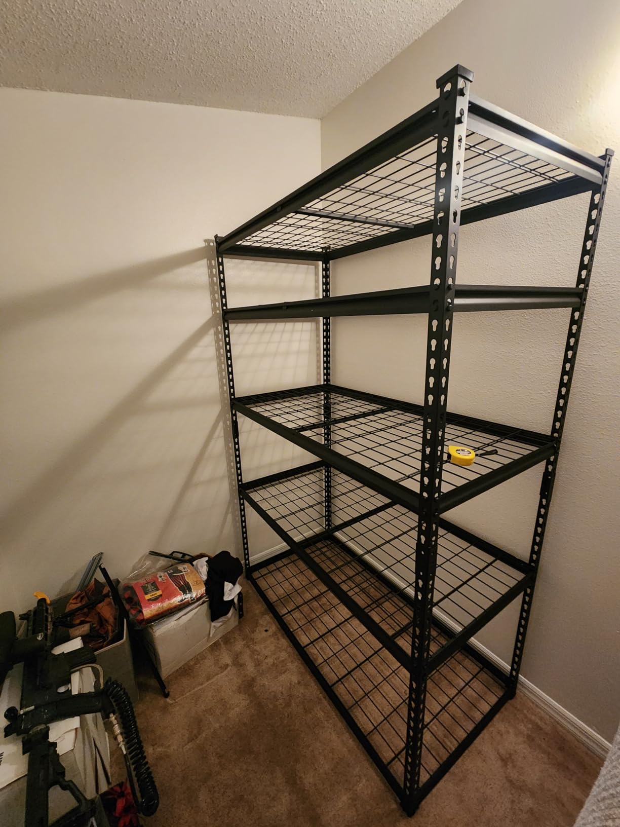 VEVOR Storage Shelving Unit 5-Tier Adjustable 2000 lbs Capacity Black | Heavy Duty Garage Shelves Metal Organizer Wire Rack, 60