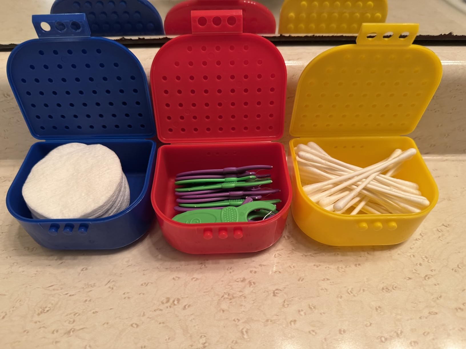 Practicon Building Blocks Toy Storage & Display Boxes with Baseplate Top, Portable Travel Case, Holds Small Parts, Minifigures, Bricks, Snap Closure, Connects Top & Bottom, 3 Pack customer photo 2