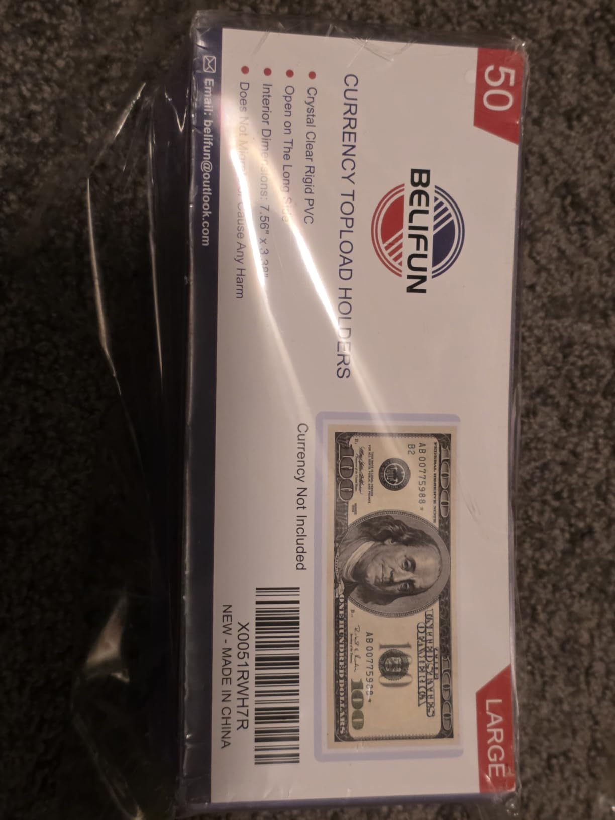 50ct Regular Currency Topload Holders - Banknote toploaders, Dollar Bill Display Holders for Collectors, Currency Sleeves Holder Protector for Regular Bills, Clear Paper Money Top Loader Holders customer photo 1
