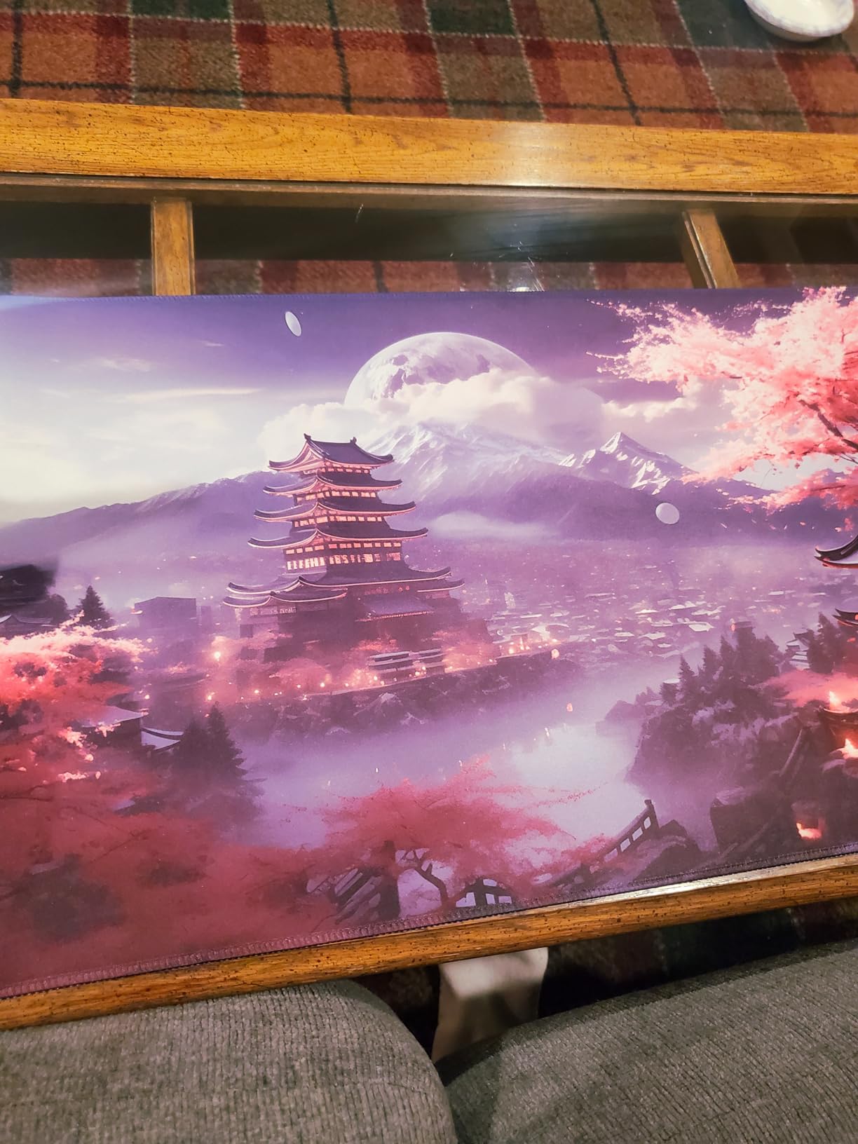 MTG Playmat Size 24x14in Free Storage Bags Non-Slip Backing, Ideal for Card Game Enthusiasts TCG Playmat (Shadow Dragon-No Deck) customer photo 1