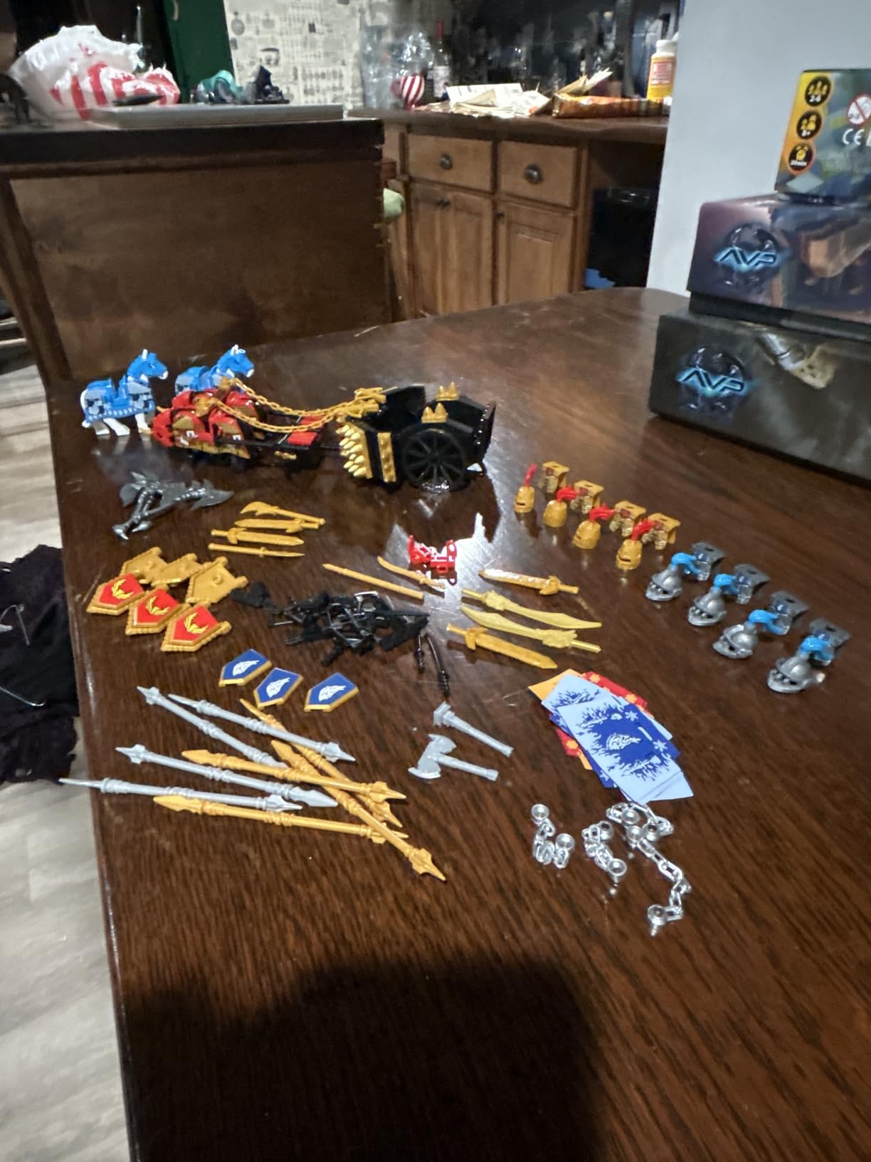 Weapon Pack for Minifigures Accessories Kit Knight Weapons Set Include Horse Carriage Barding Armor Helmet Shield for Ages 5+ Compatible with All Major Brands (Medieval Weapon) customer photo 1