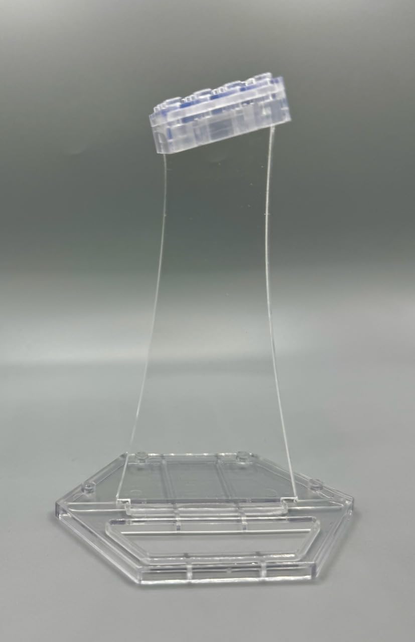 Display Stand for LEGO 75292 75315 75300 TIE Fighter, 75325 Mandalorian N-1 Starfighter Kit, 75402 ARC-170 Starfighter, for Plane Building Brick Toys etc. Angle Display, Plastic Transparent Display Stand only. customer photo 1
