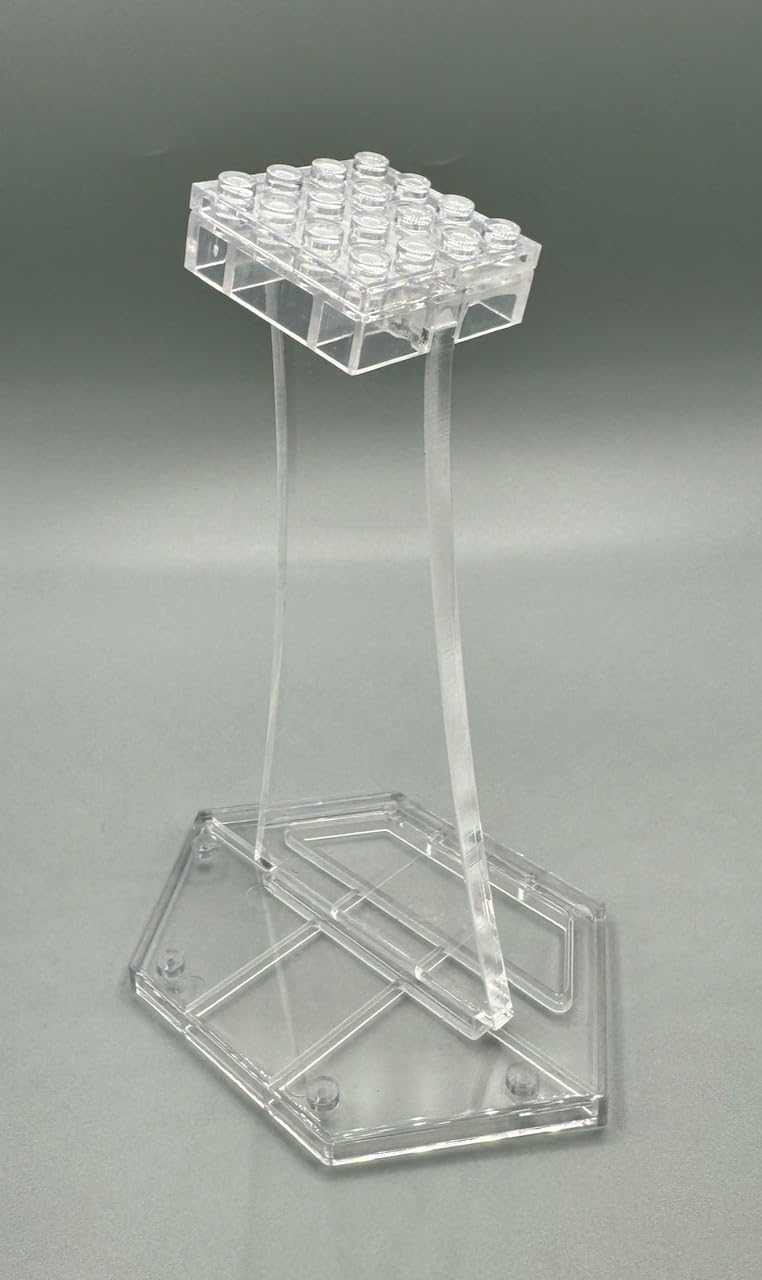 Display Stand for LEGO 75292 75315 75300 TIE Fighter, 75325 Mandalorian N-1 Starfighter Kit, 75402 ARC-170 Starfighter, for Plane Building Brick Toys etc. Angle Display, Plastic Transparent Display Stand only. customer photo 2