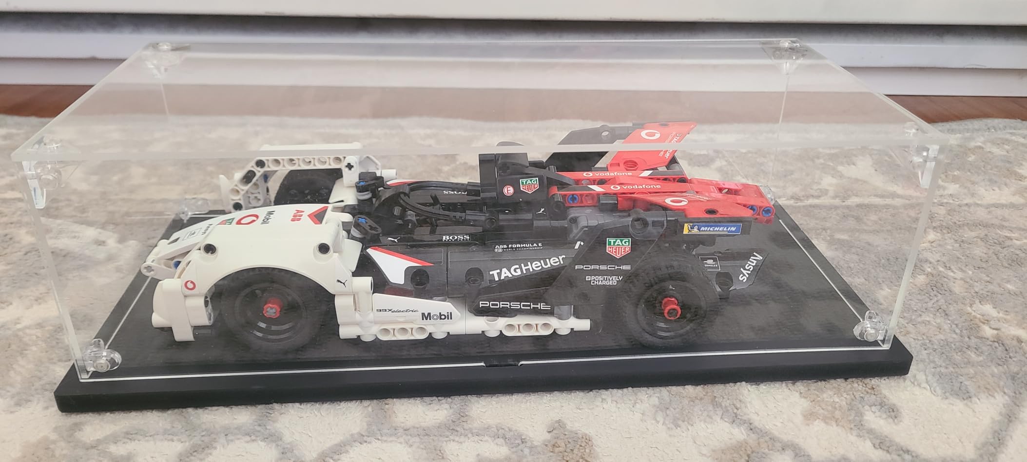 Display Case for Lego 1:8 Scale Car 42096 42172 42143 42156 42083 42115 42056 42125 76139 76956, 23.62x11.81x7.87inches (62x30x20cm), Dustproof Protection Clear Showcase customer photo 1