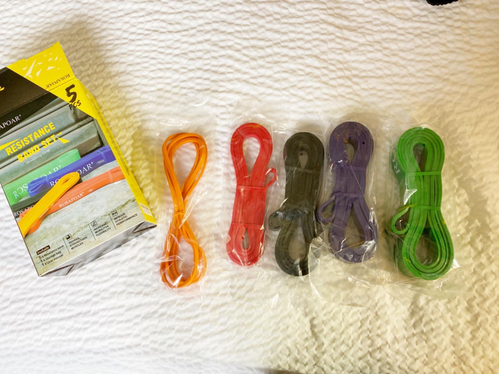 Resistance Bands, Pull Up Assist Bands - Workout Bands, Eexercise Bands, Long Resistance Bands Set for Working Out, Fitness, Training, Physical Therapy for Men Women customer photo 1