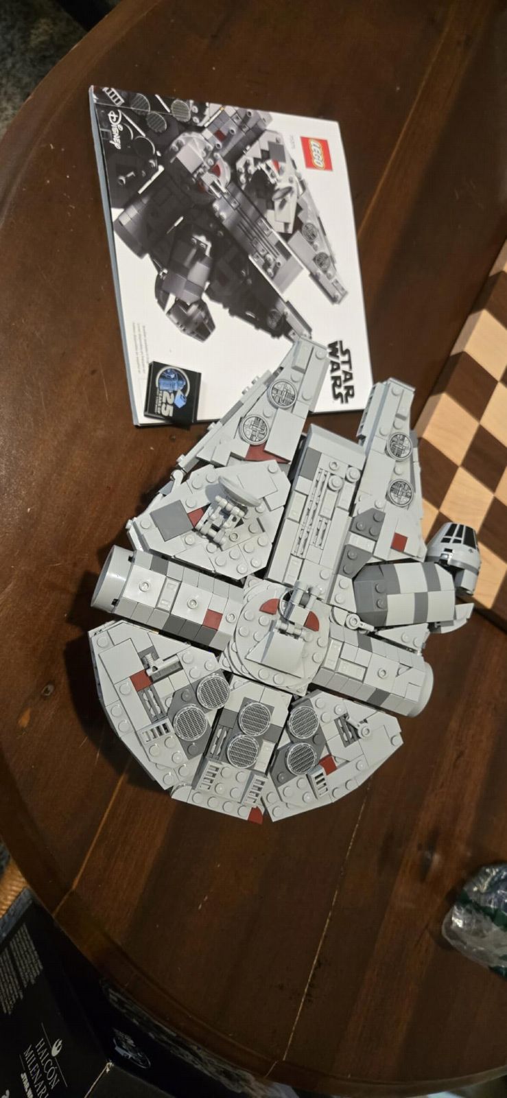 LEGO Star Wars Millennium Falcon 25th Anniversary Collectible - DIY Building Set for Adults, Men & Women, Ages 18+ - A New Hope Model with Display Stand - Star Wars Gift - 75375 customer photo 2